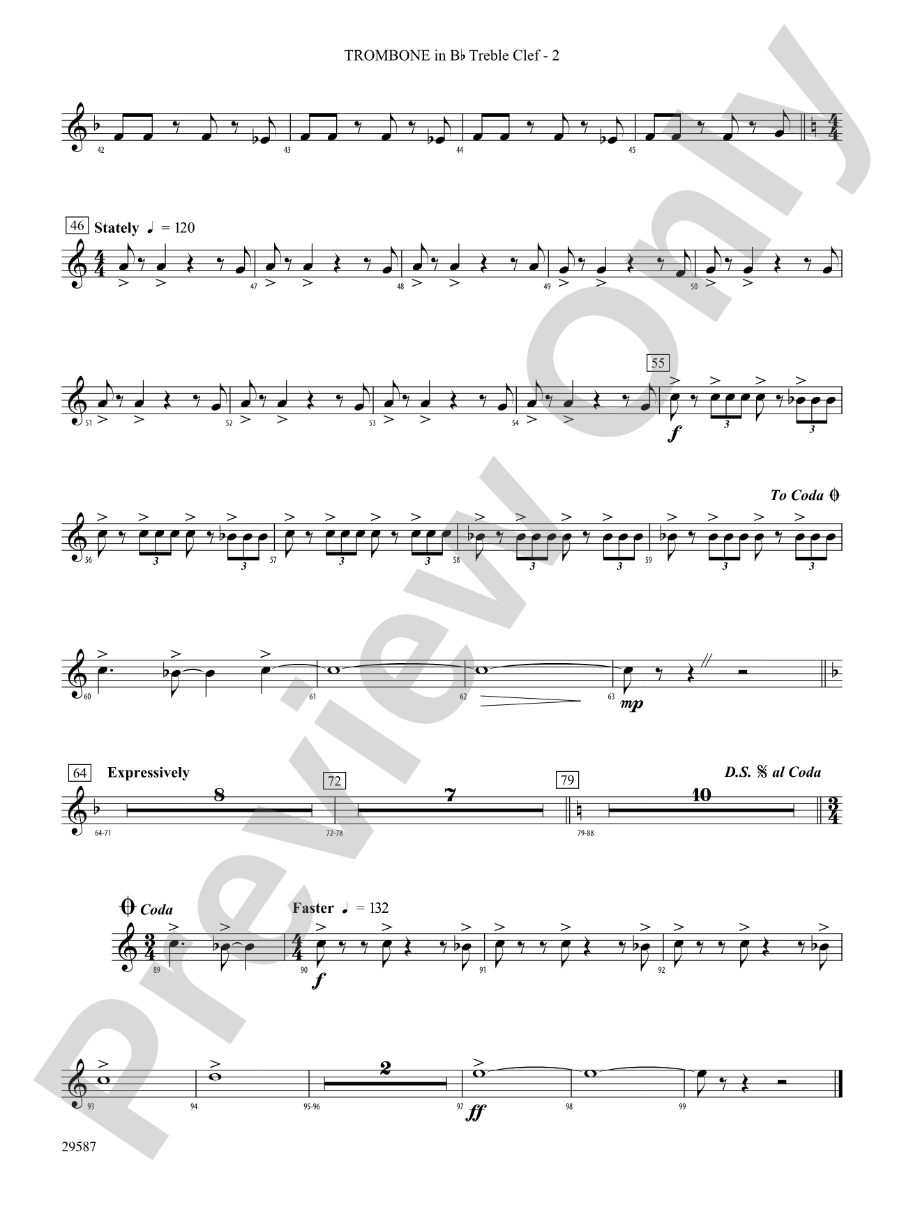 Return of the Monarchs: (wp) 1st B-flat Trombone T.C.