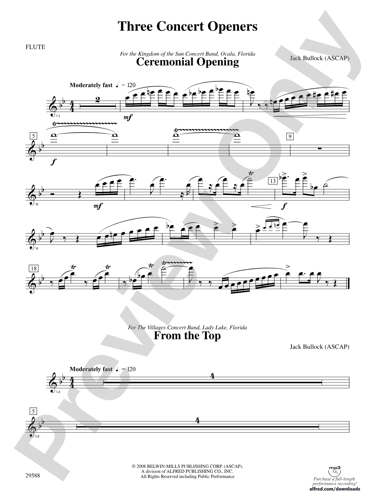 Three Concert Openers: Flute