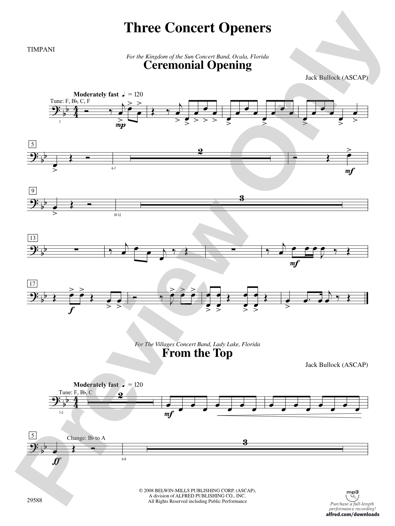 Three Concert Openers: Timpani