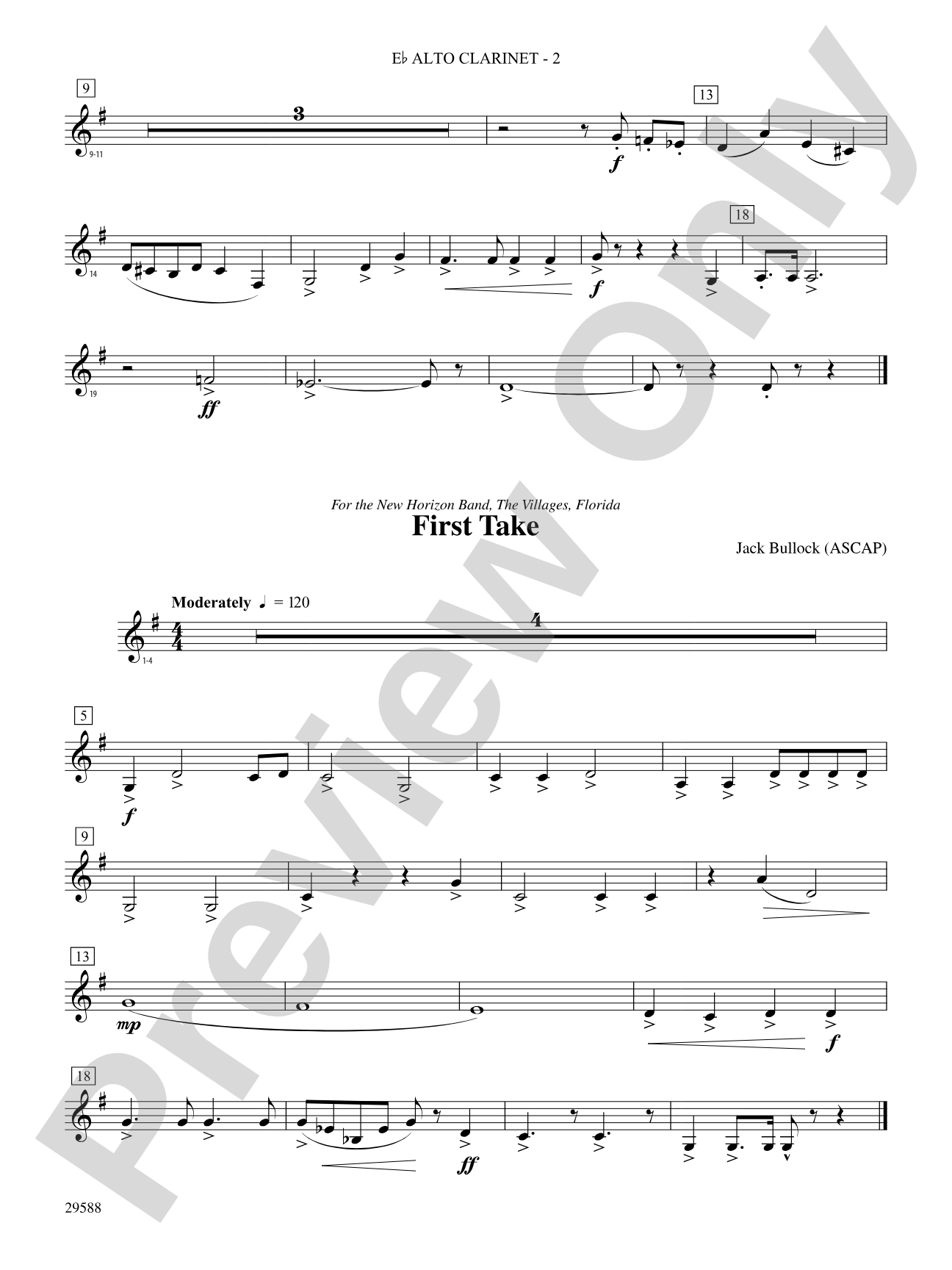 Three Concert Openers: (wp) E-flat Alto Clarinet