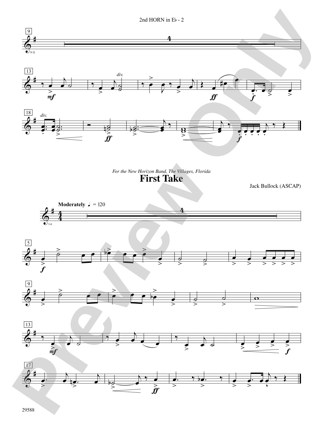 Three Concert Openers: (wp) 2nd Horn in E-flat