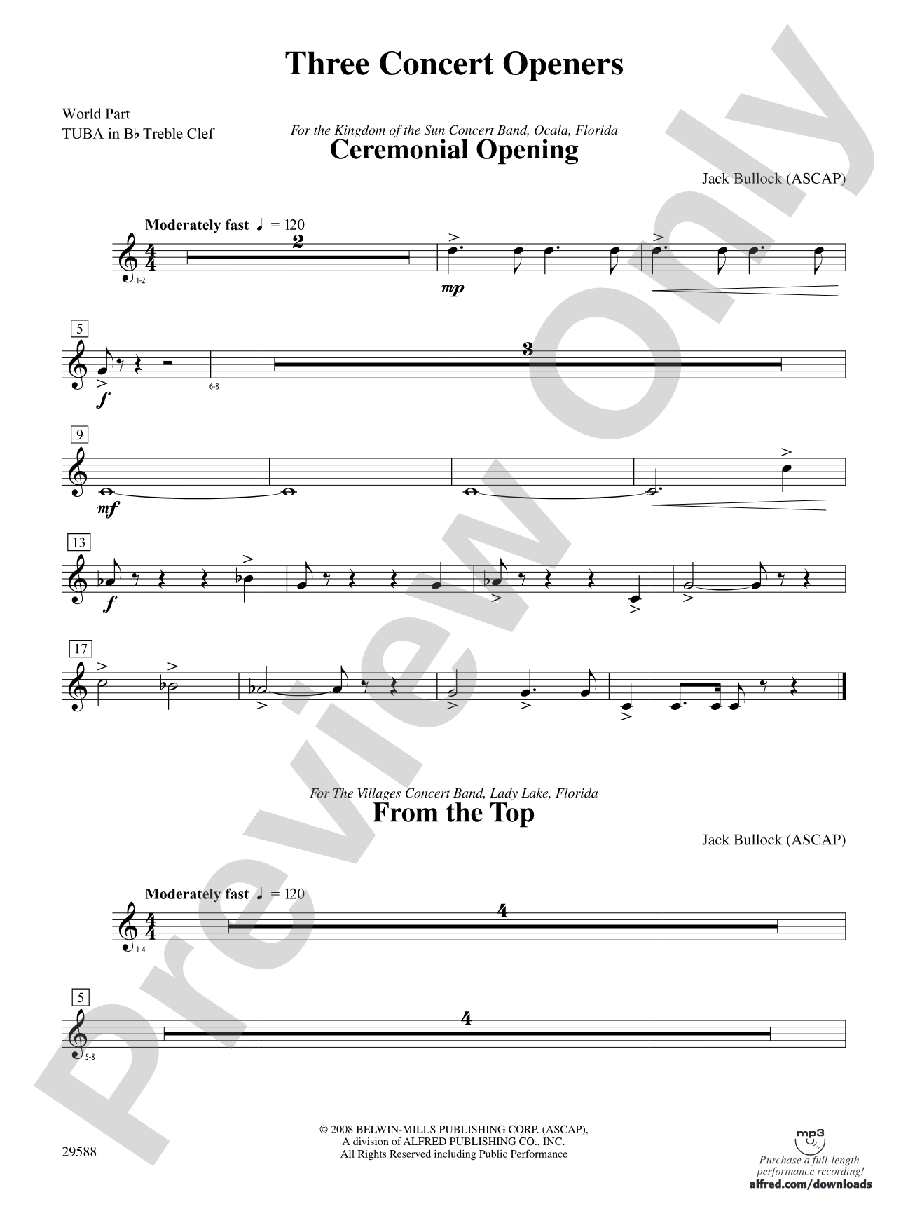 Three Concert Openers: (wp) B-flat Tuba T.C.