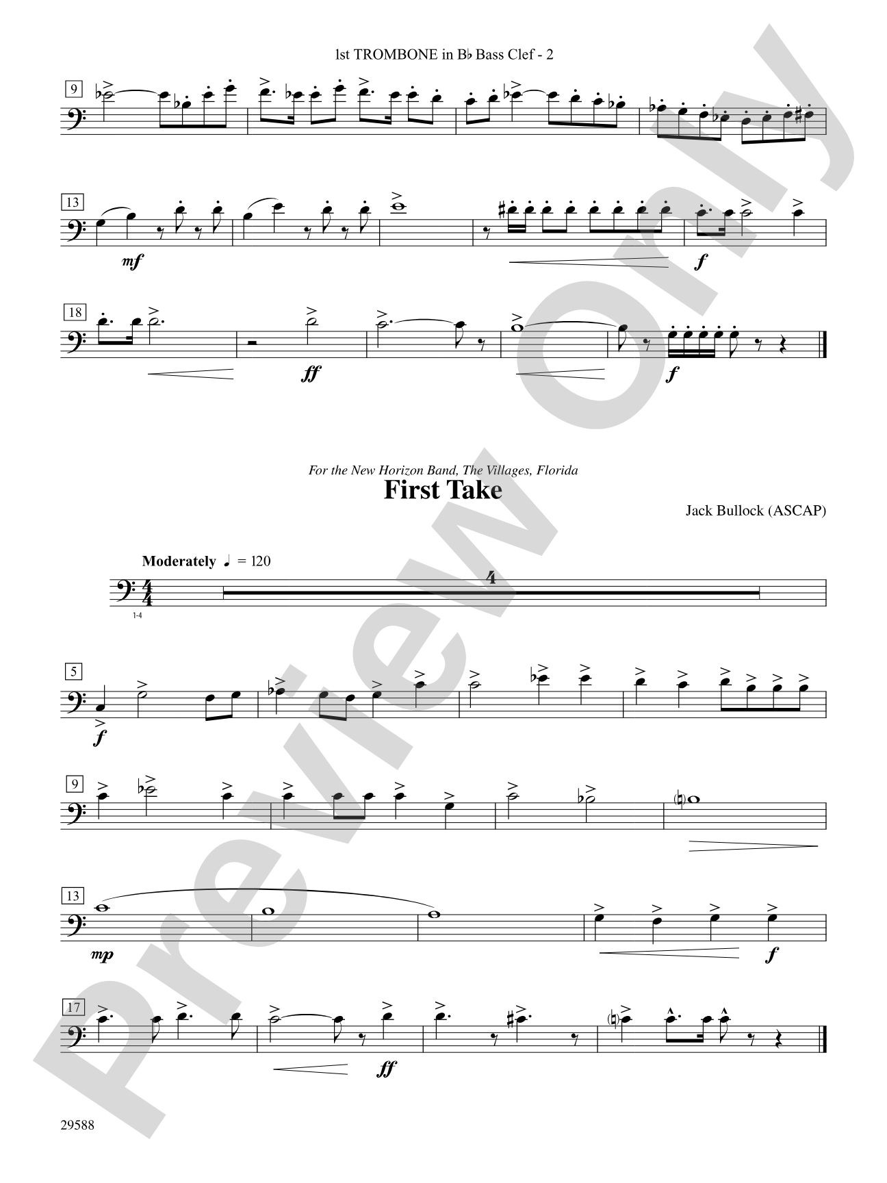 Three Concert Openers: (wp) 1st B-flat Trombone B.C.