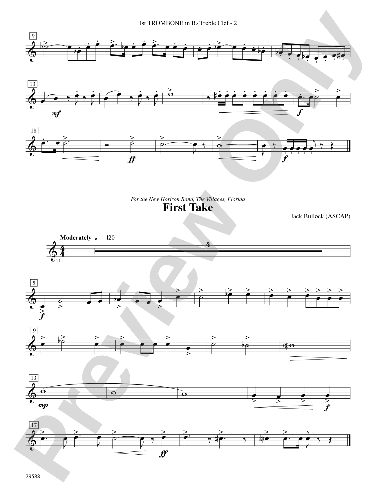 Three Concert Openers: (wp) 1st B-flat Trombone T.C.