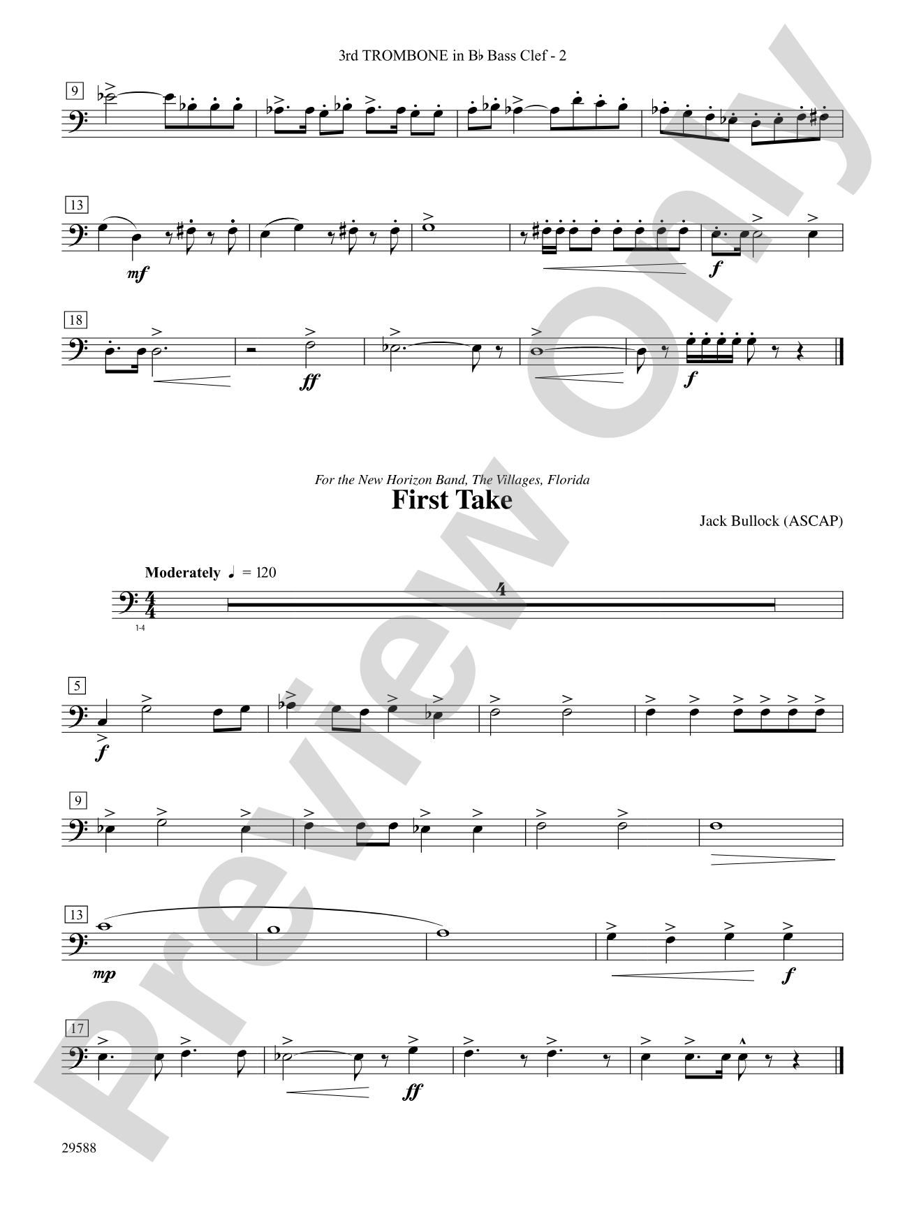 Three Concert Openers: (wp) 3rd B-flat Trombone B.C.
