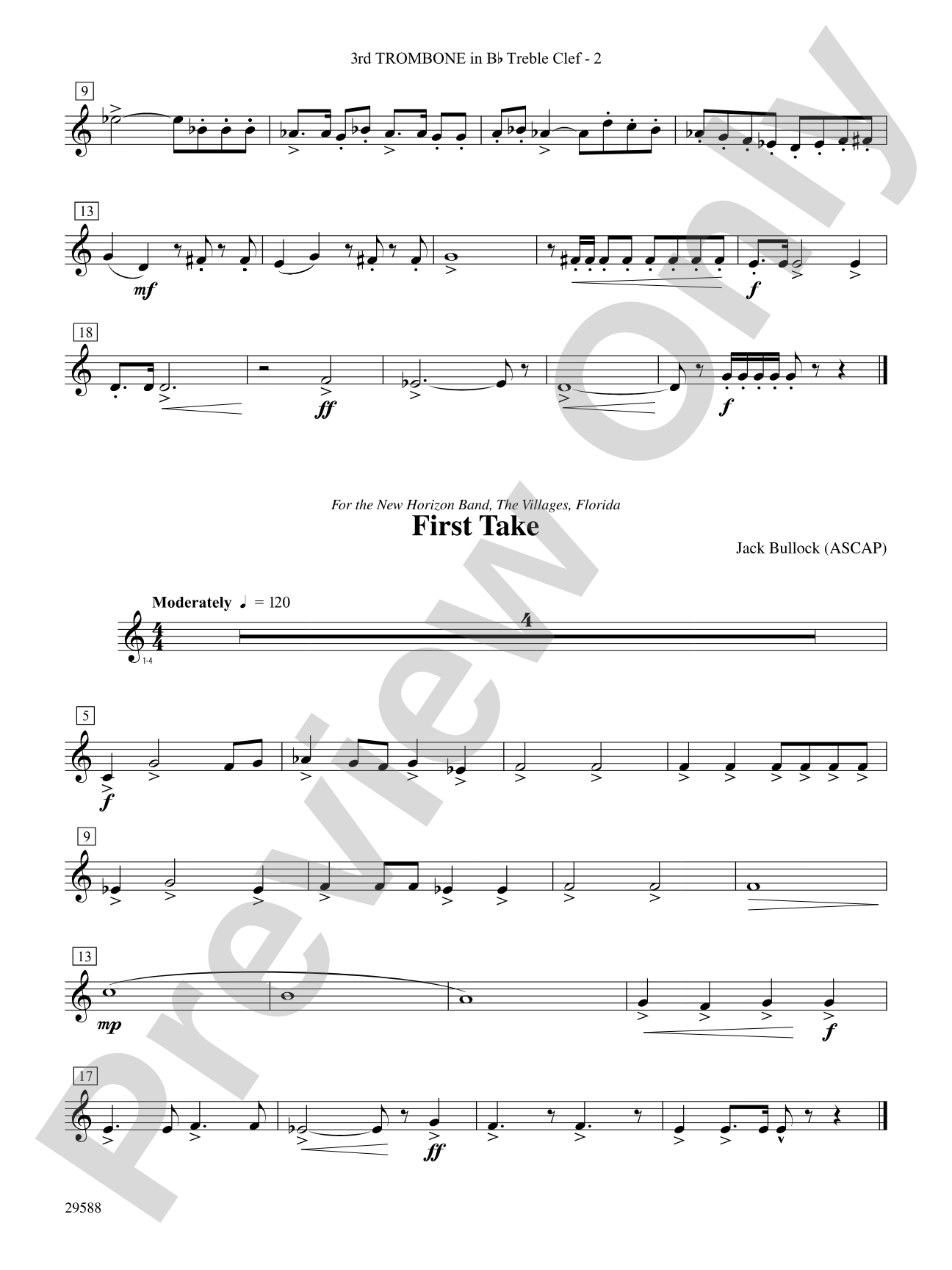 Three Concert Openers: (wp) 3rd B-flat Trombone T.C.