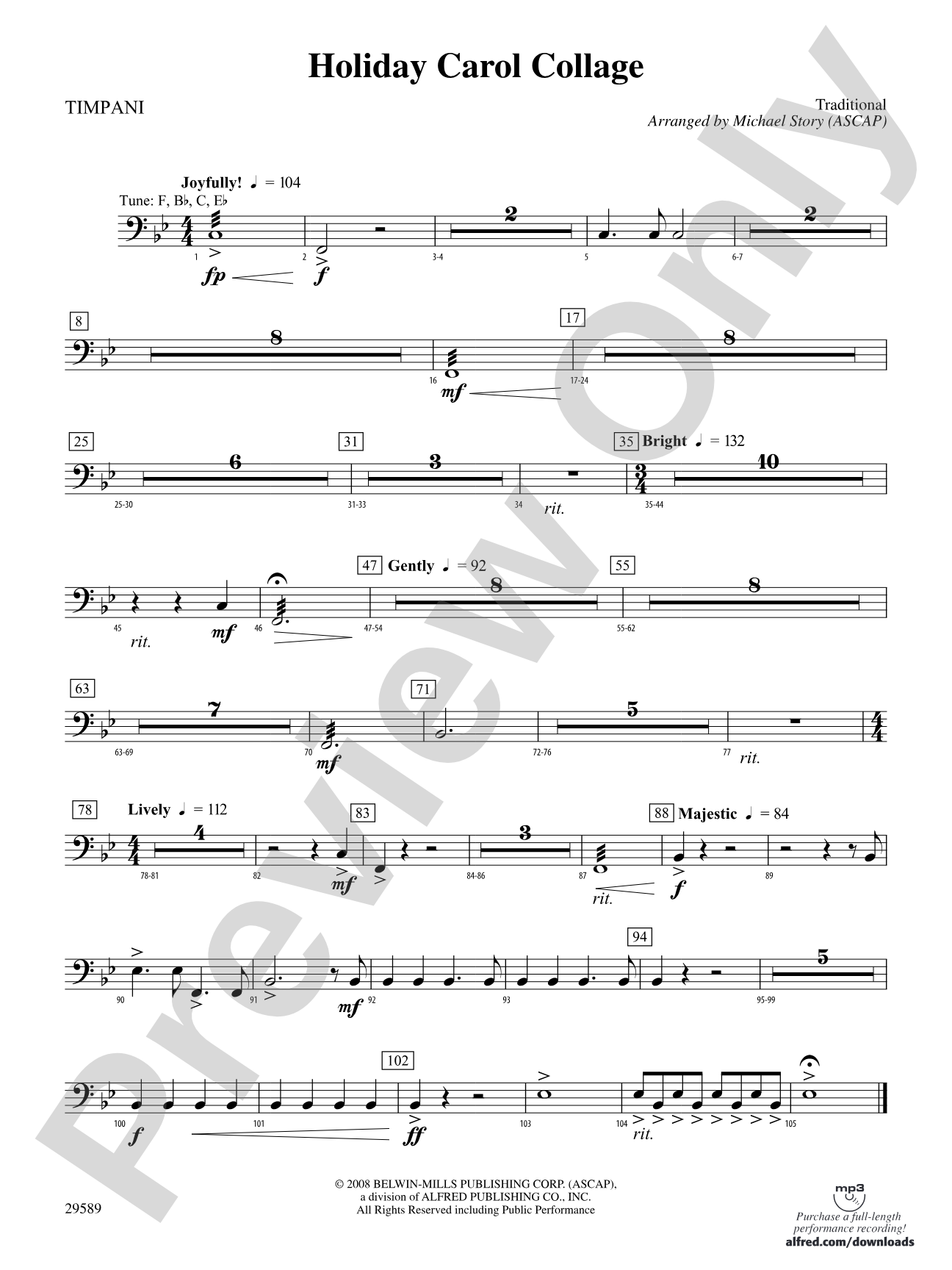 Holiday Carol Collage: Timpani