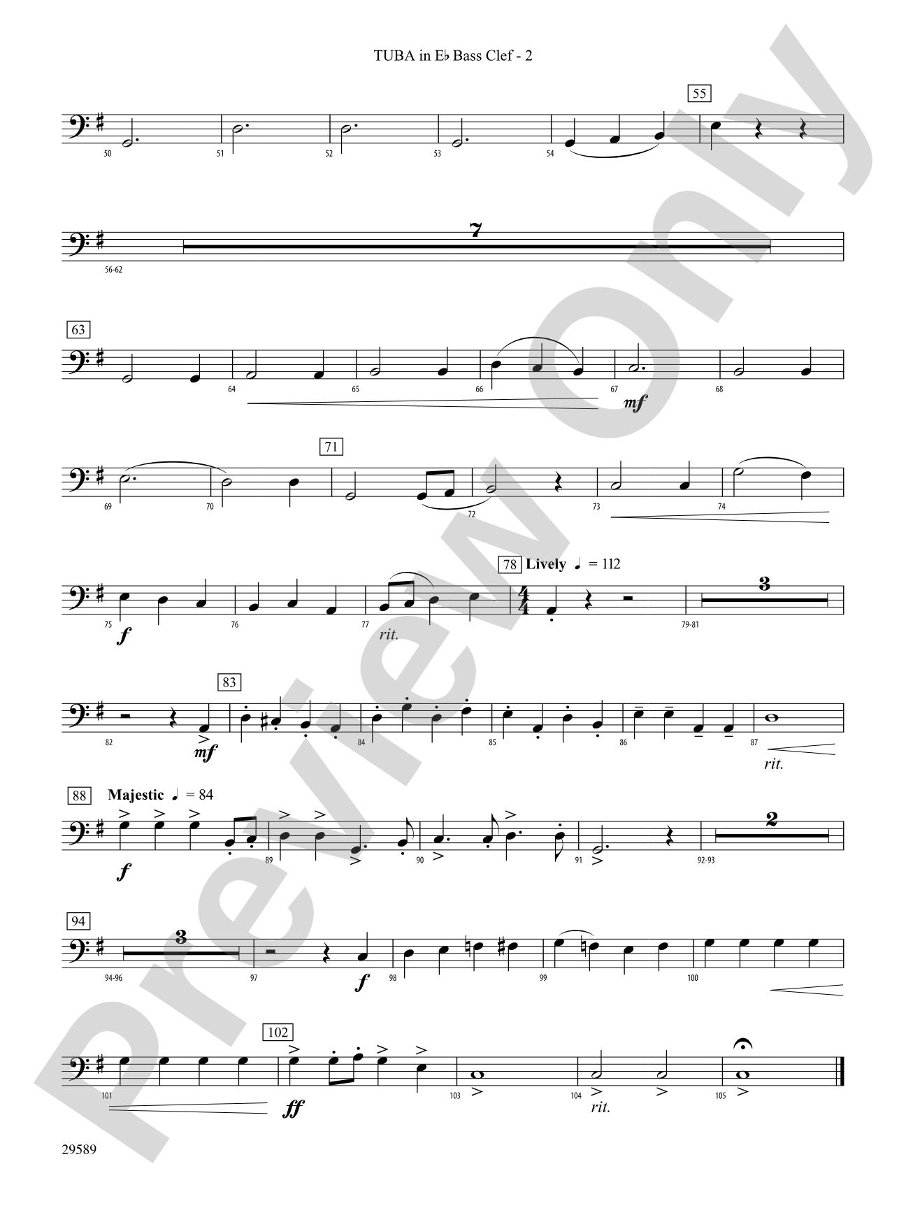Holiday Carol Collage: (wp) E-flat Tuba B.C.