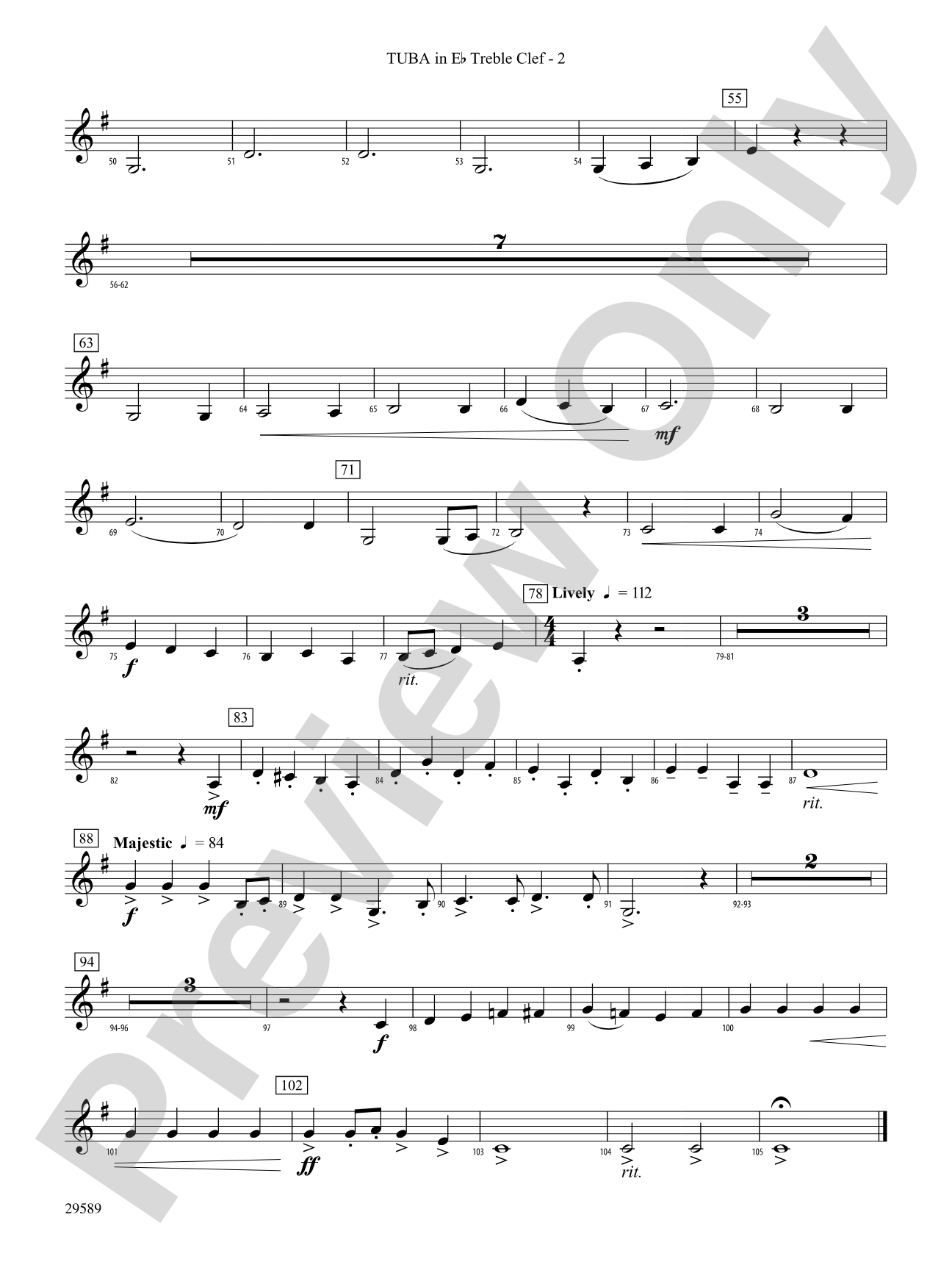 Holiday Carol Collage: (wp) E-flat Tuba T.C.