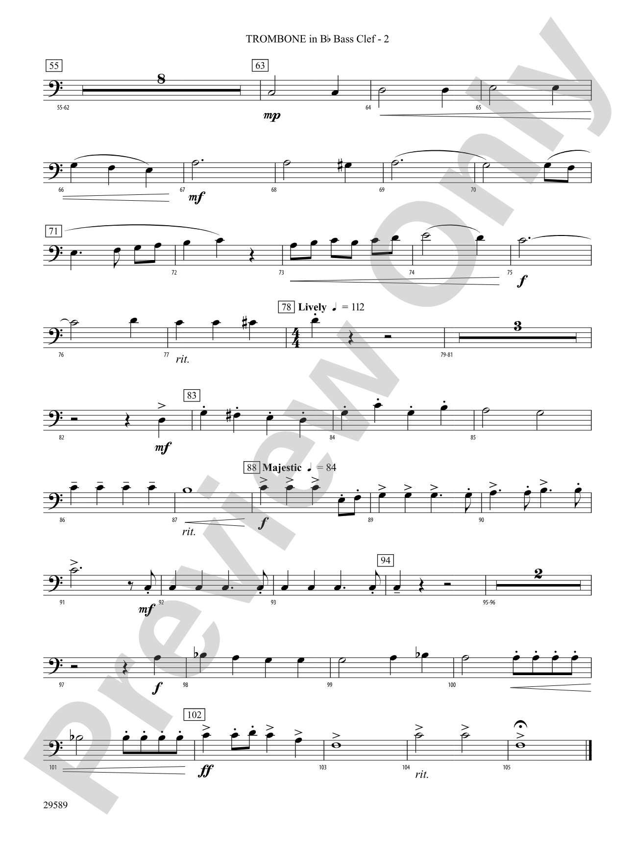 Holiday Carol Collage: (wp) 1st B-flat Trombone B.C.