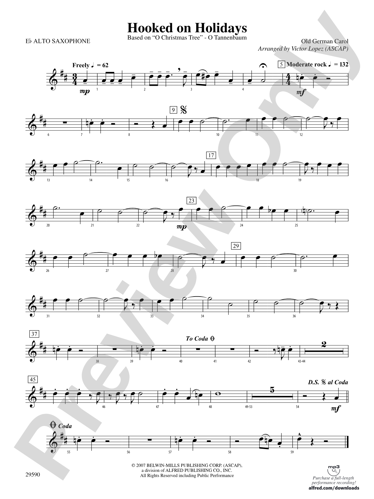 Hooked on Holidays: E-flat Alto Saxophone