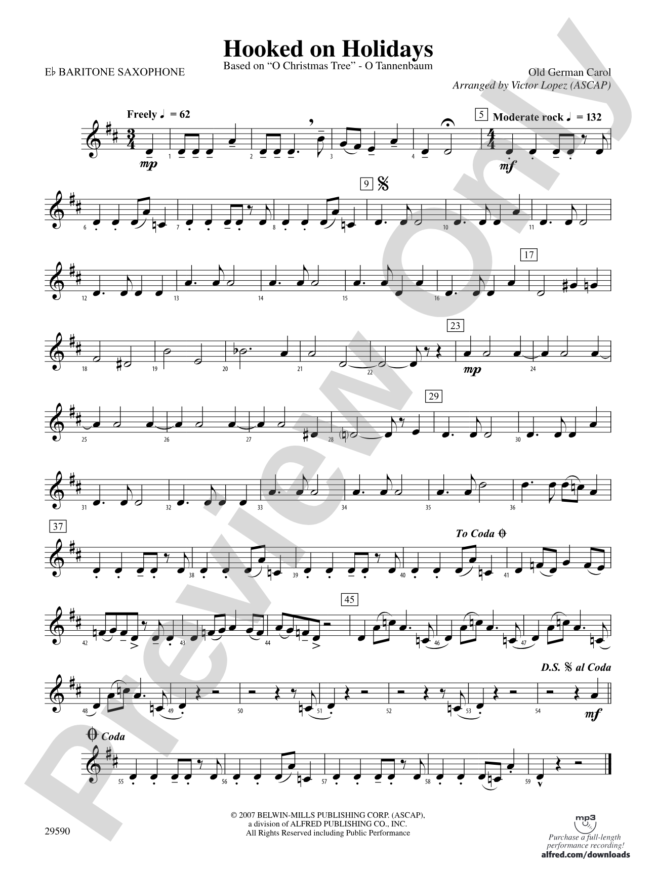 Hooked on Holidays: E-flat Baritone Saxophone