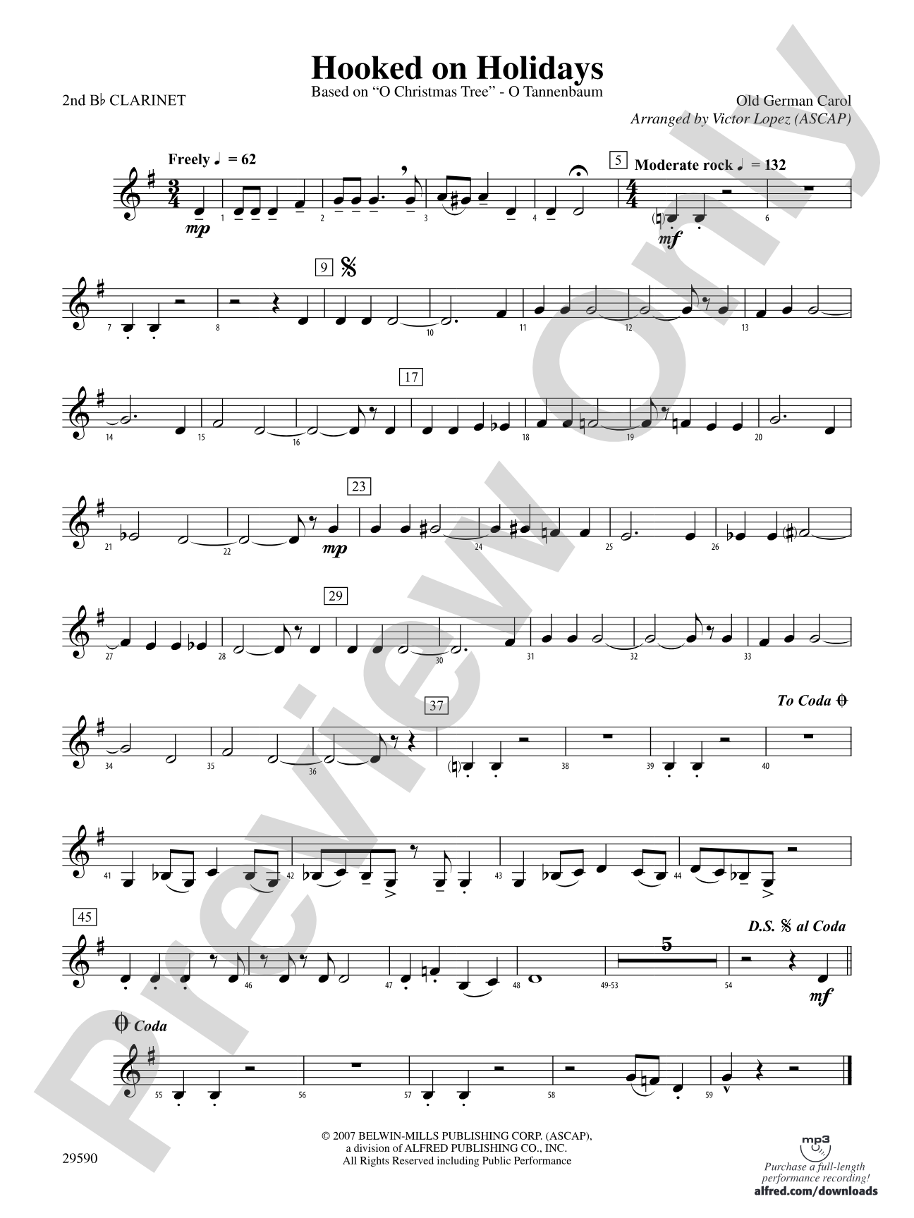 Hooked on Holidays: 2nd B-flat Clarinet