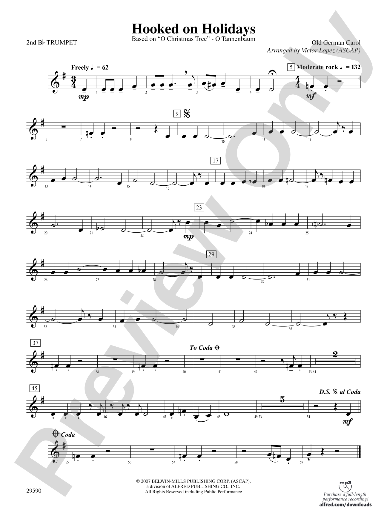 Hooked on Holidays: 2nd B-flat Trumpet