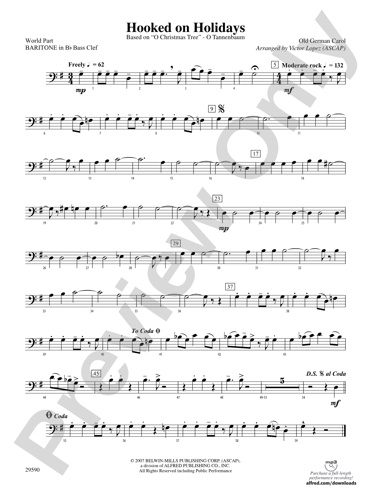 Hooked on Holidays: (wp) B-flat Baritone B.C.