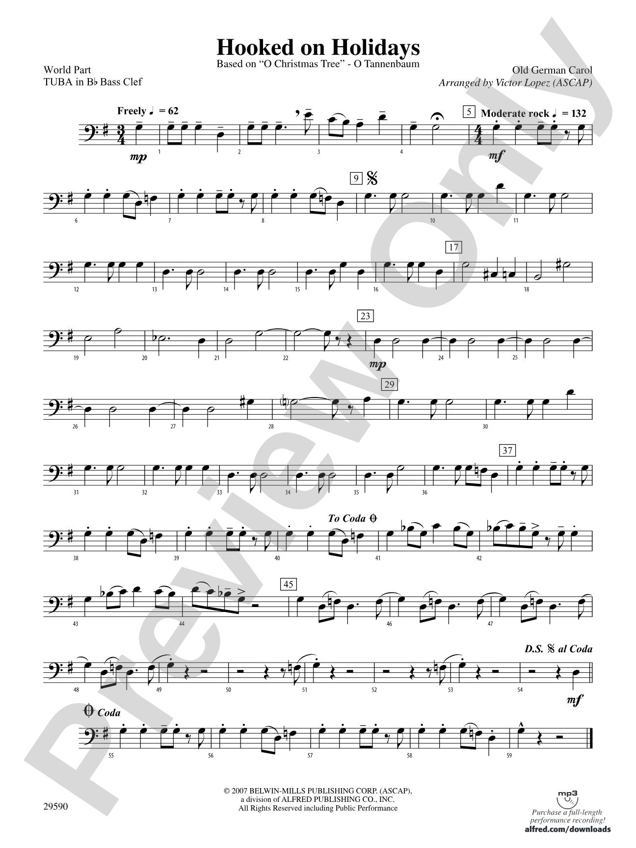 Hooked on Holidays: (wp) B-flat Tuba B.C.