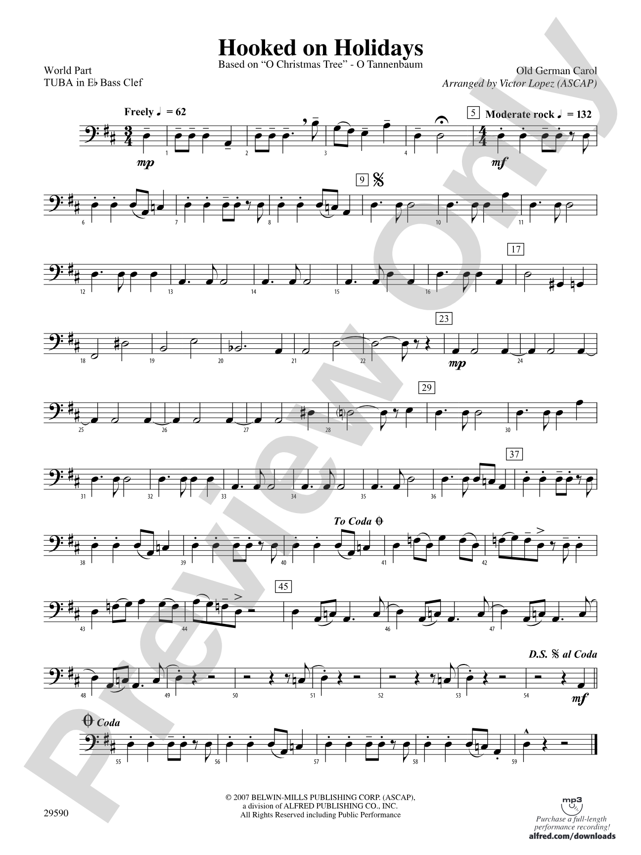 Hooked on Holidays: (wp) E-flat Tuba B.C.