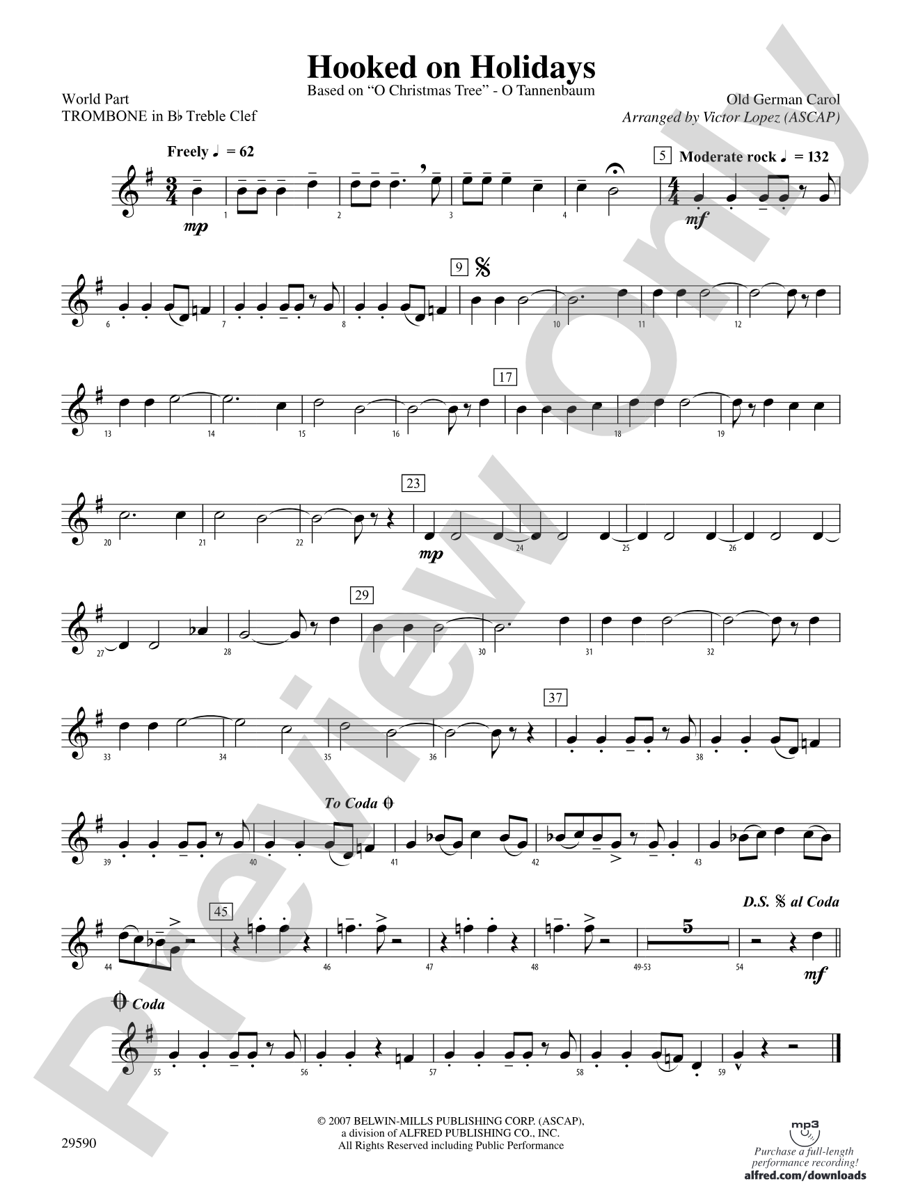 Hooked on Holidays: (wp) 1st B-flat Trombone T.C.