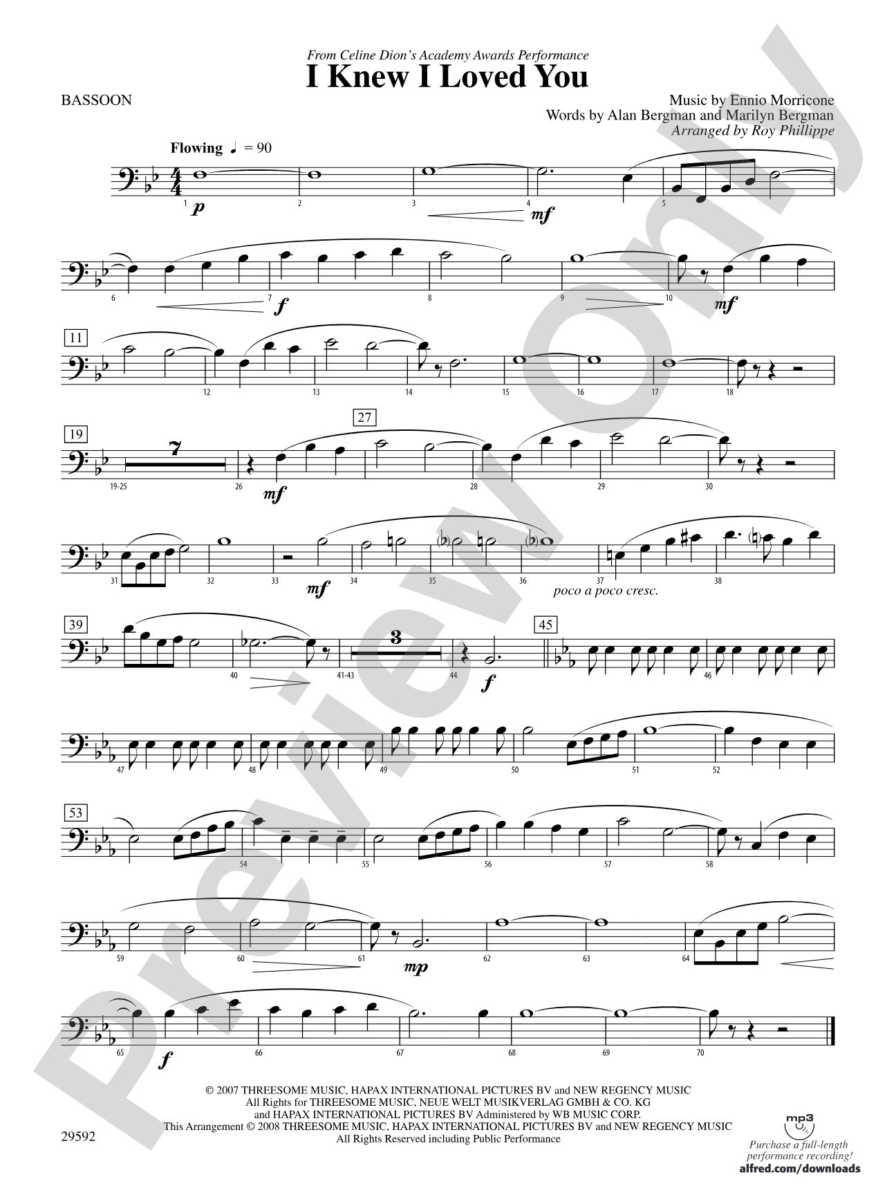 I Knew I Loved You: Bassoon