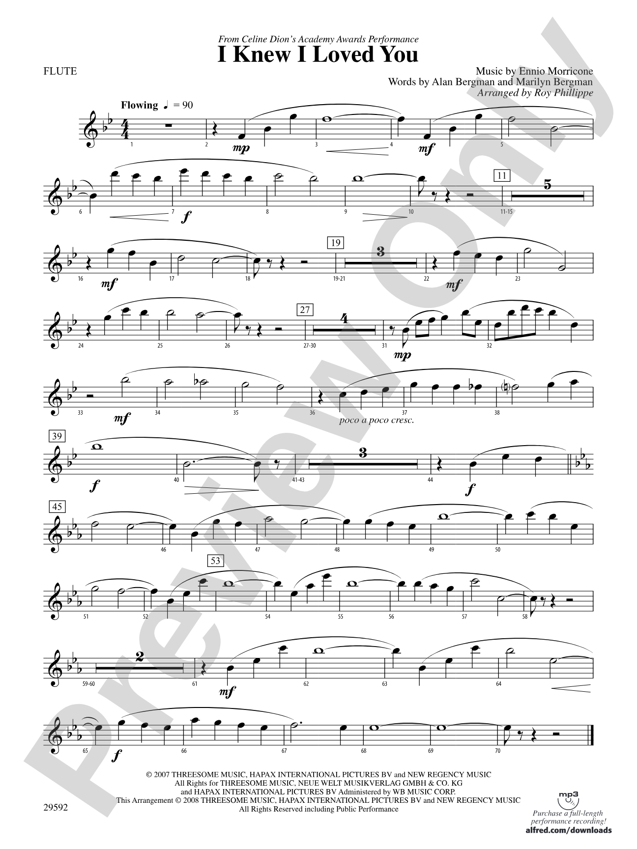 I Knew I Loved You: Flute