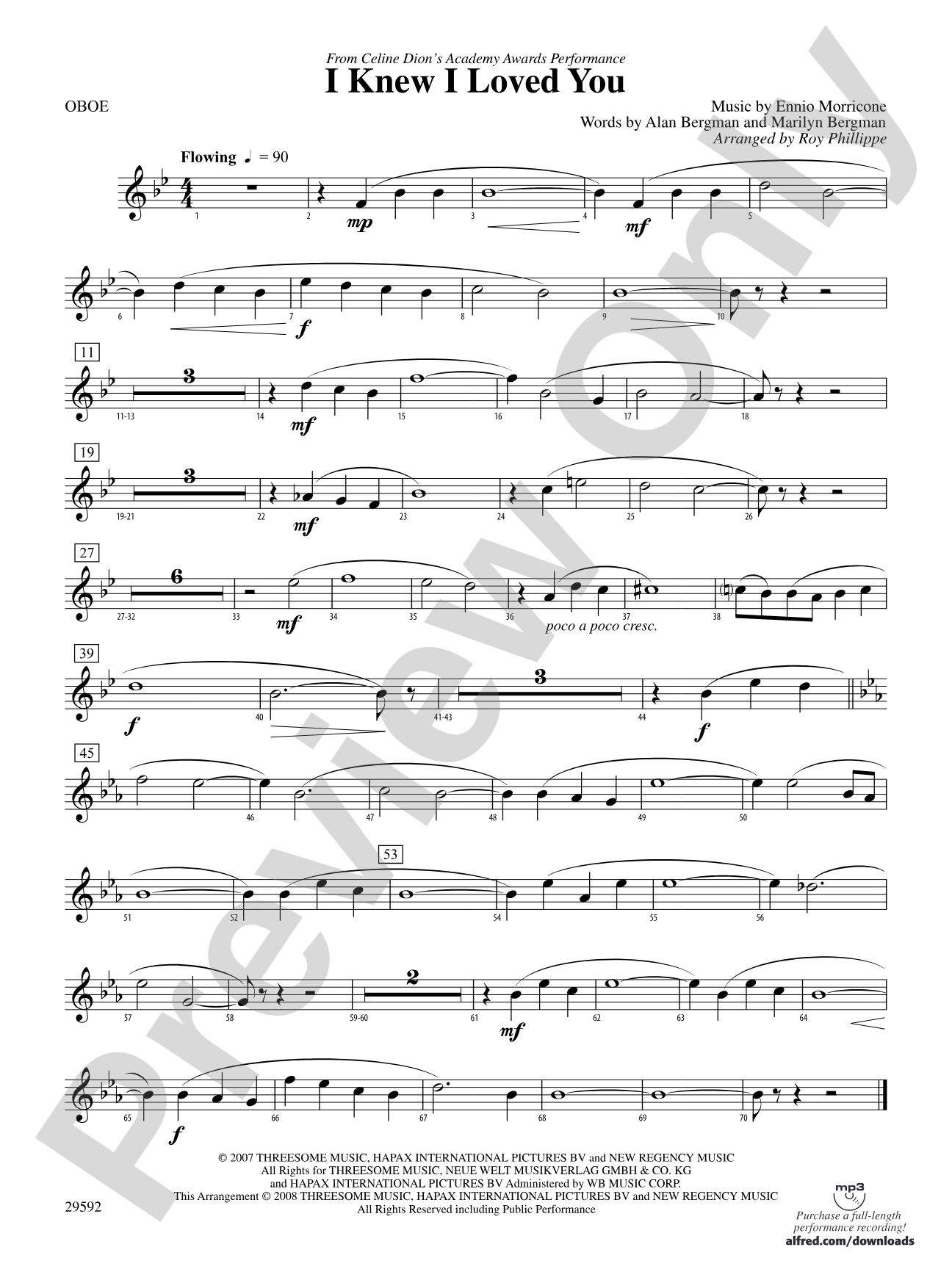 I Knew I Loved You: Oboe