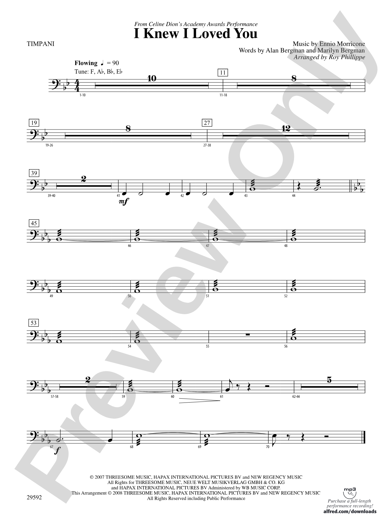 I Knew I Loved You: Timpani