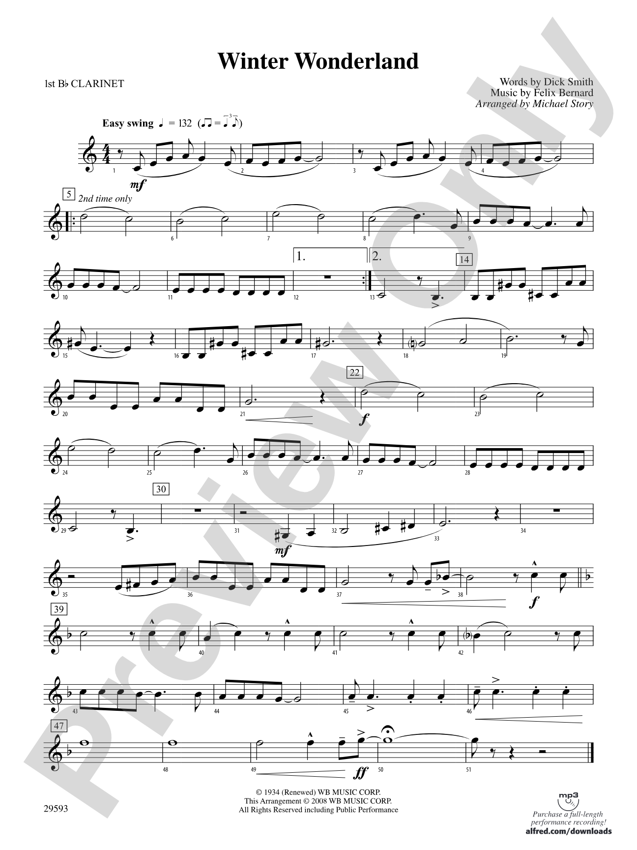 Winter Wonderland: 1st B-flat Clarinet
