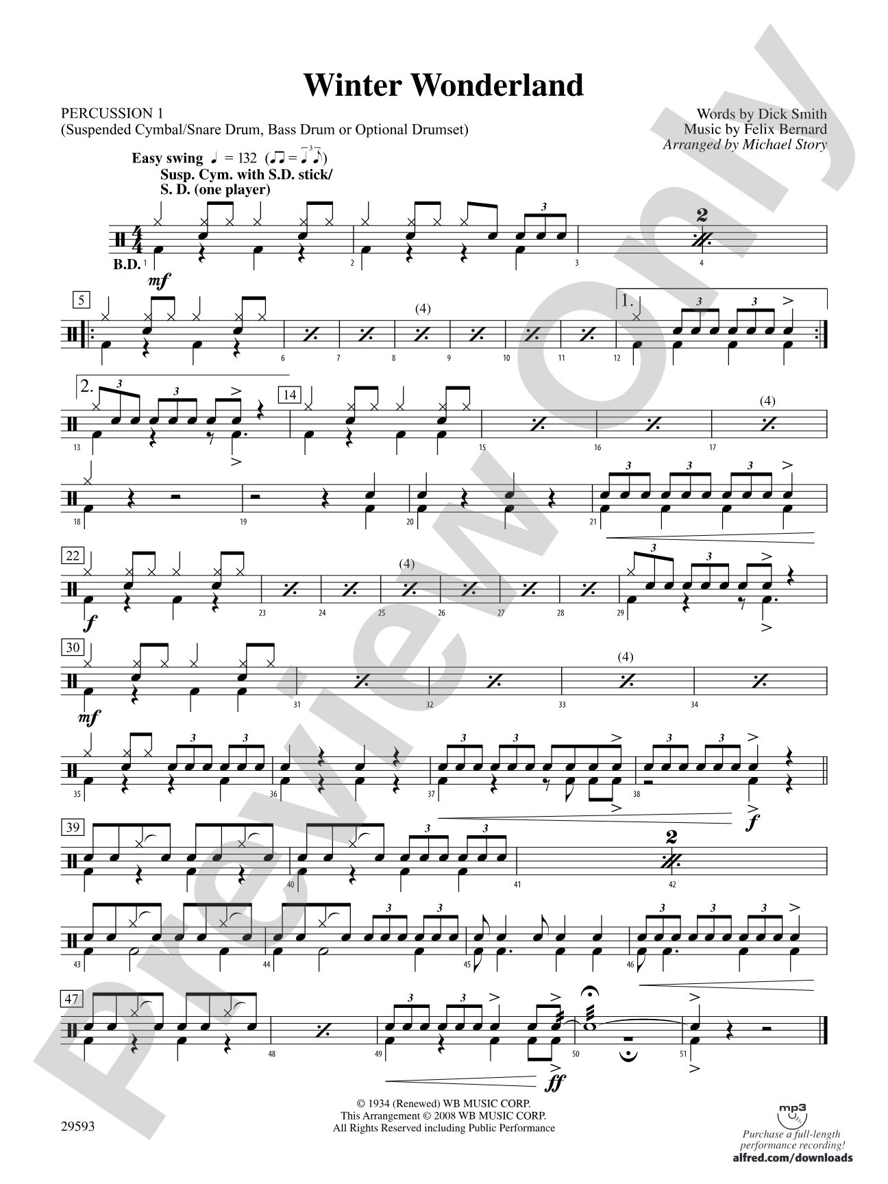 Winter Wonderland: 1st Percussion