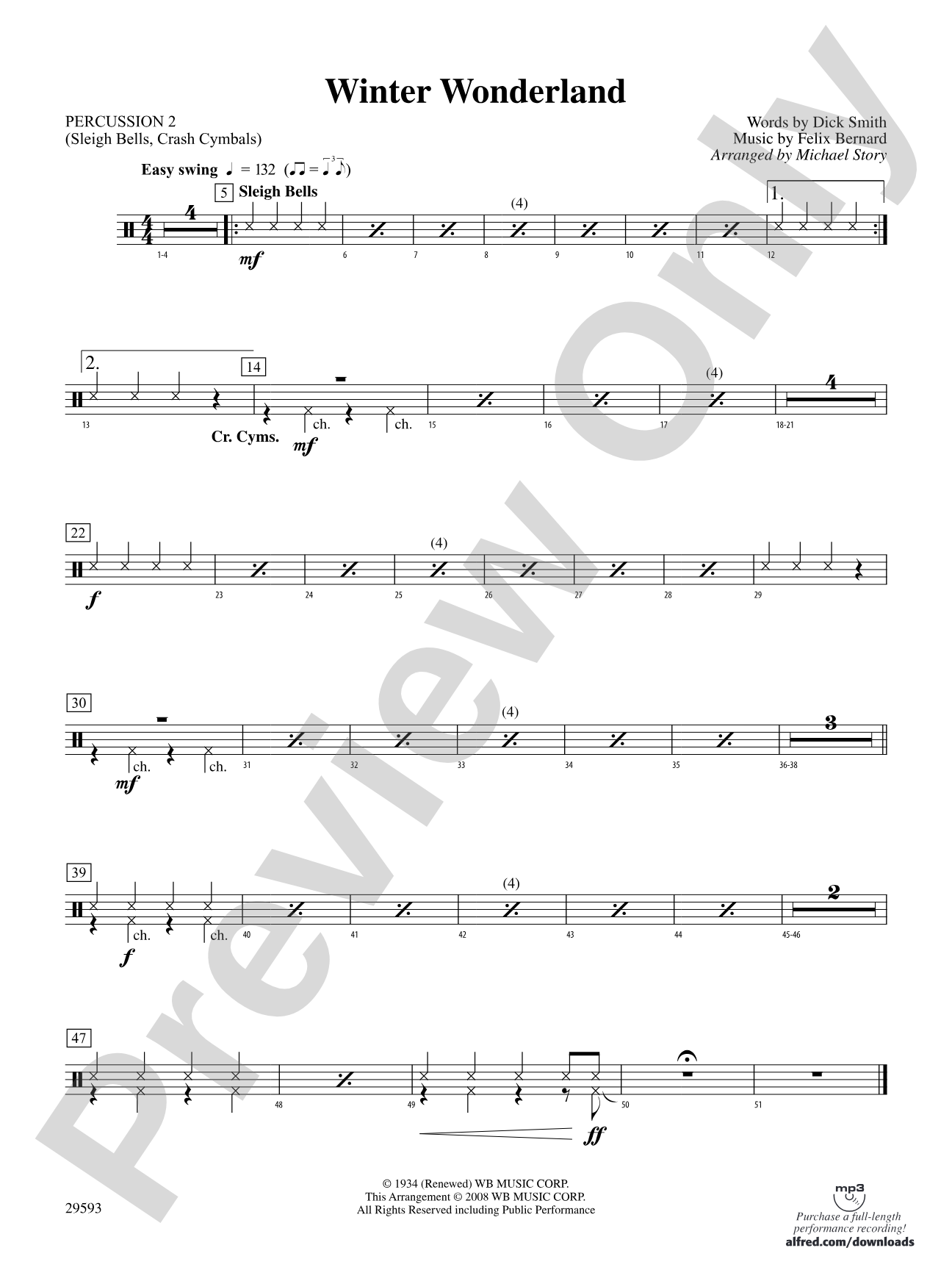 Winter Wonderland: 2nd Percussion