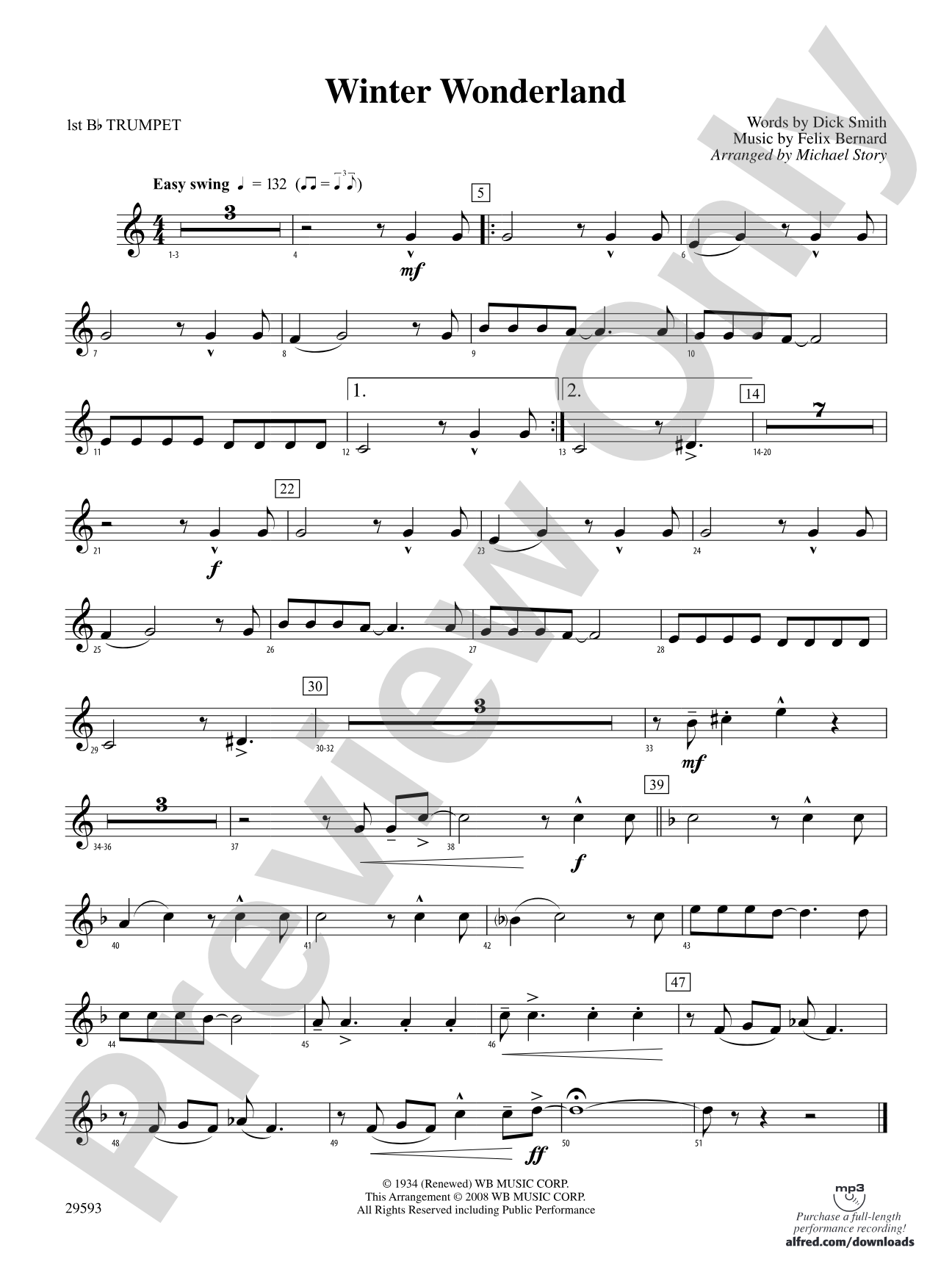 Winter Wonderland: 1st B-flat Trumpet