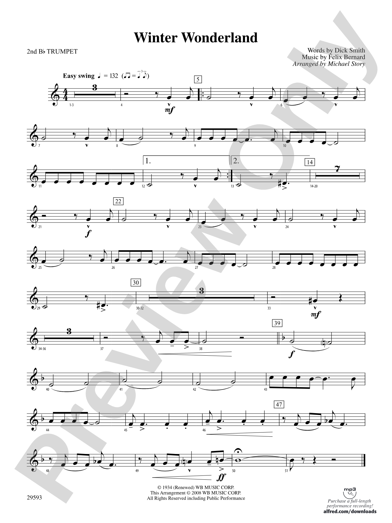 Winter Wonderland: 2nd B-flat Trumpet