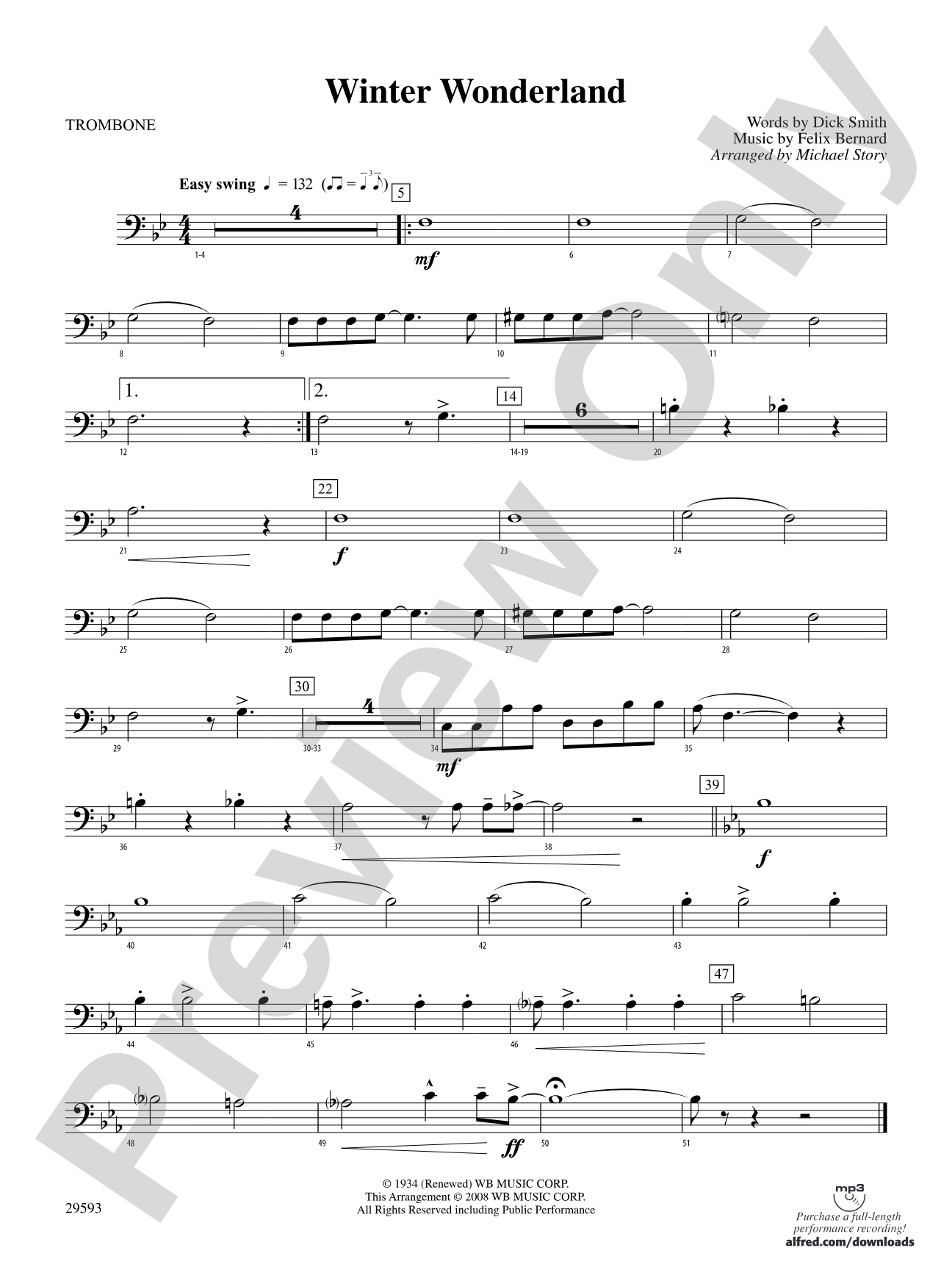 Winter Wonderland: 1st Trombone