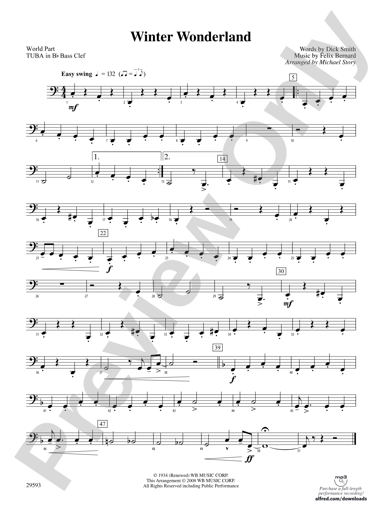 Winter Wonderland: (wp) B-flat Tuba B.C.