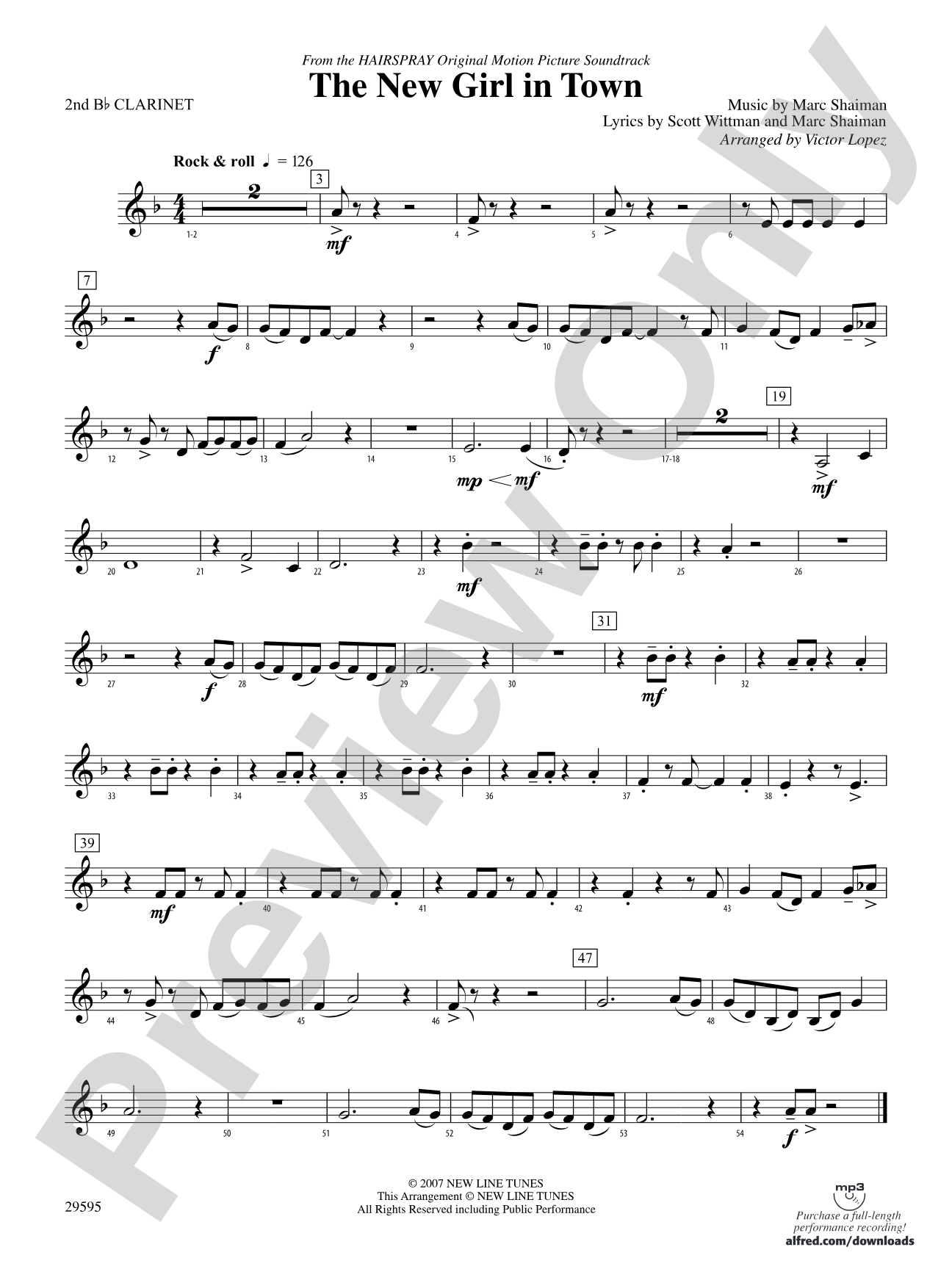 The New Girl in Town: 2nd B-flat Clarinet