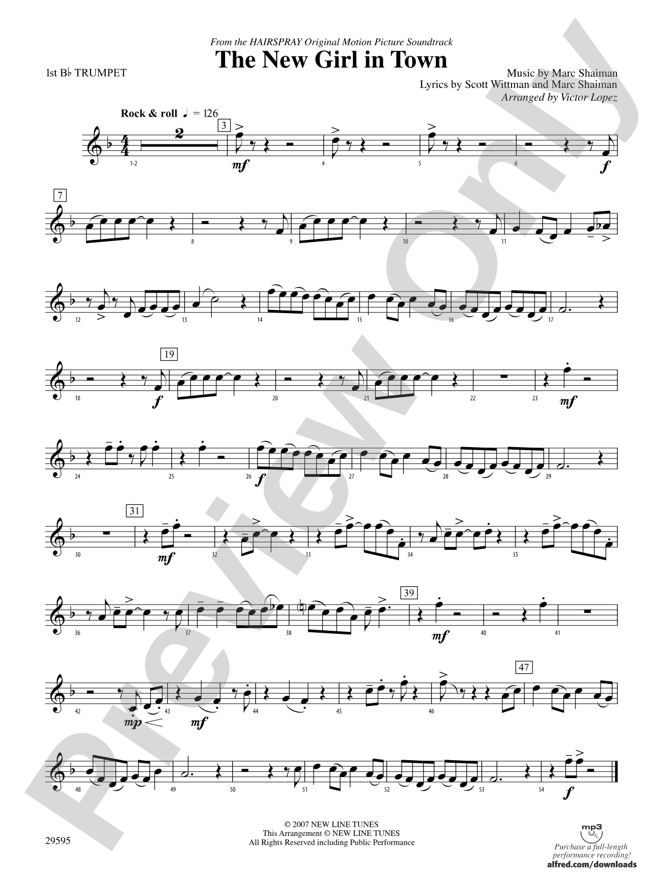 The New Girl in Town: 1st B-flat Trumpet