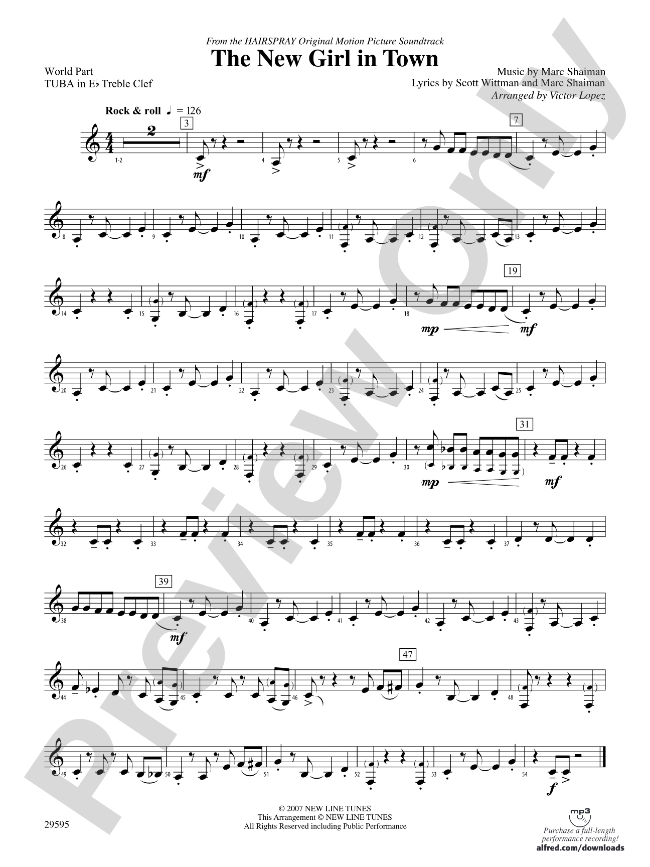 The New Girl in Town: (wp) E-flat Tuba T.C.