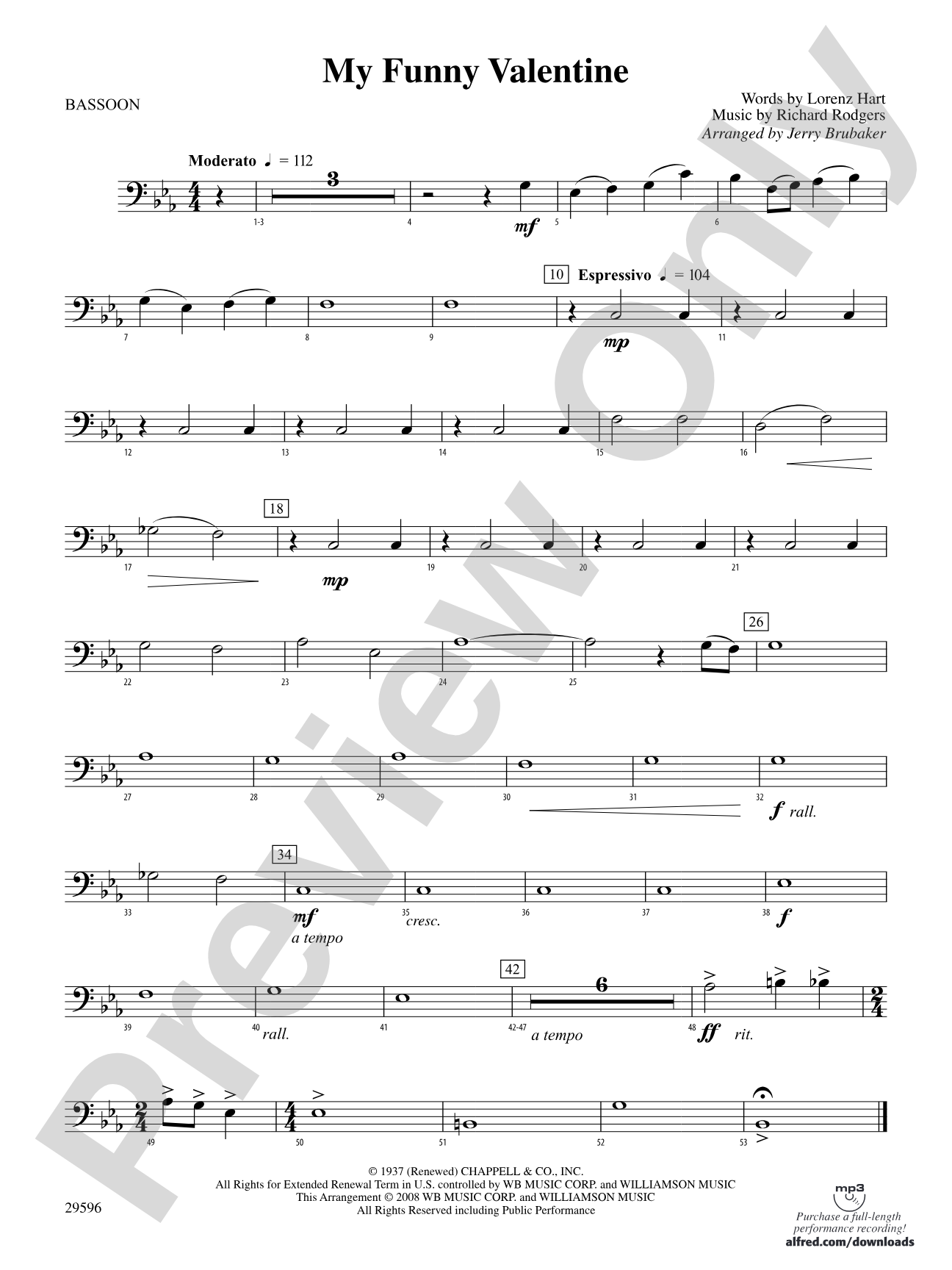 My Funny Valentine: Bassoon