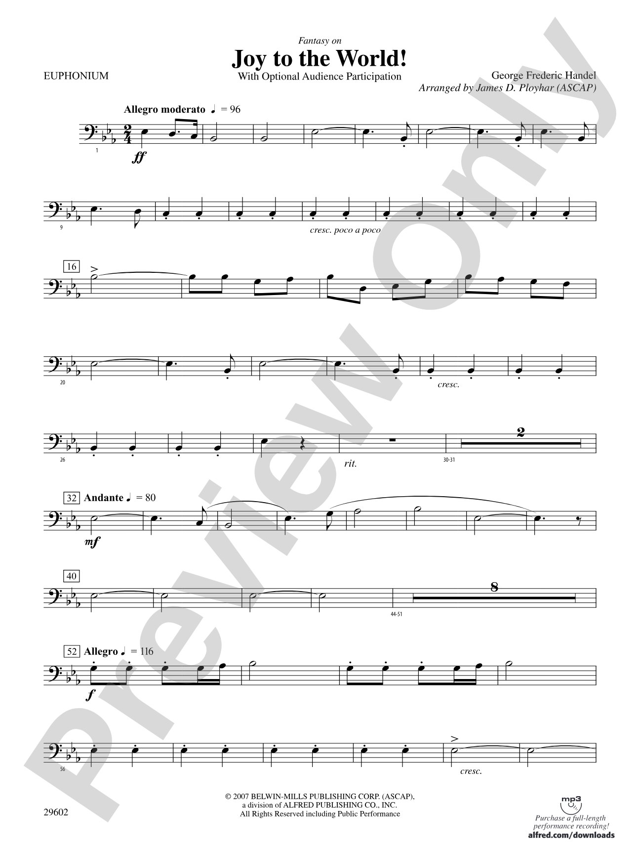 Joy to the World: Baritone B.C.