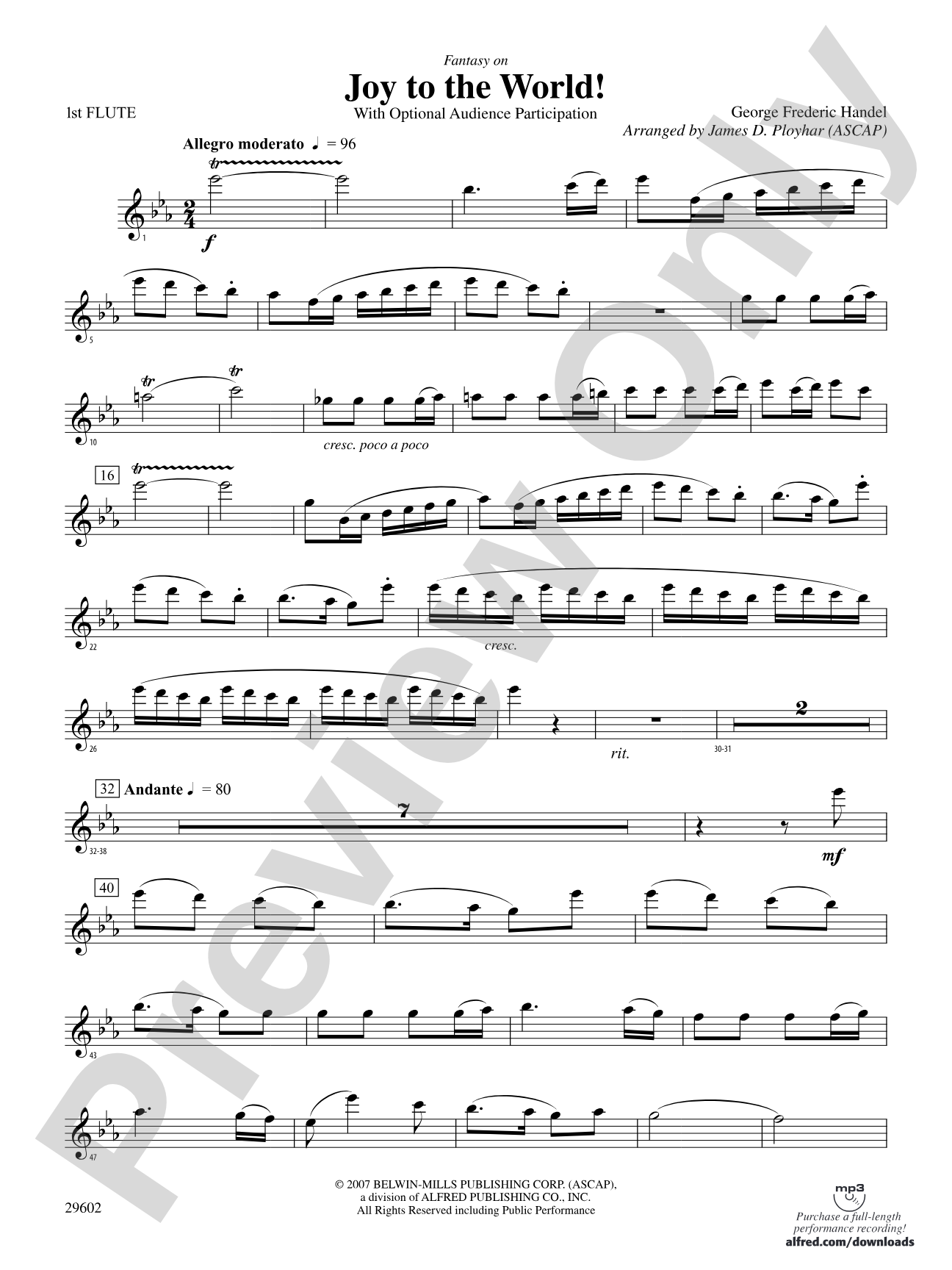 Joy to the World: Flute