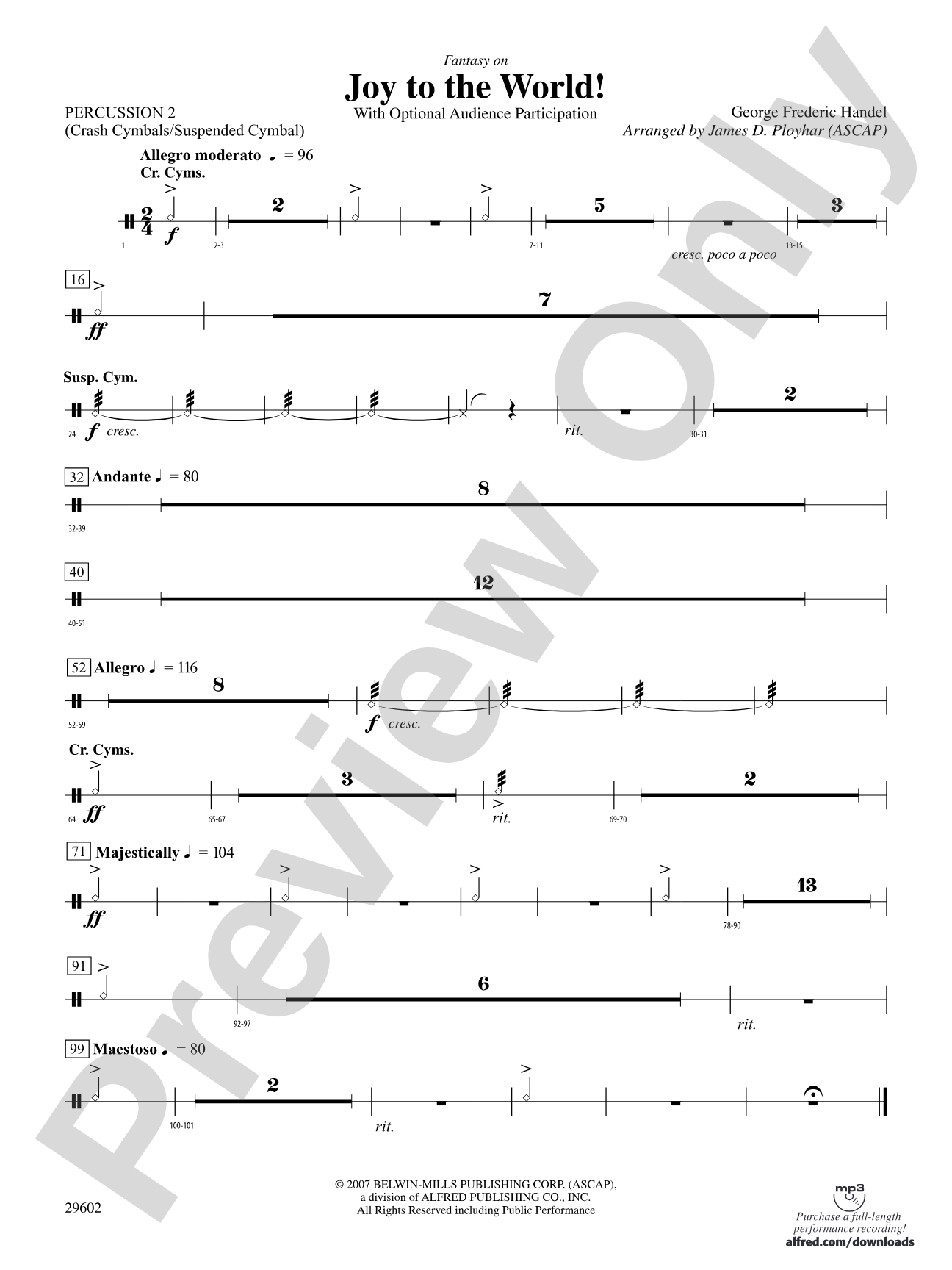 Joy to the World: 2nd Percussion