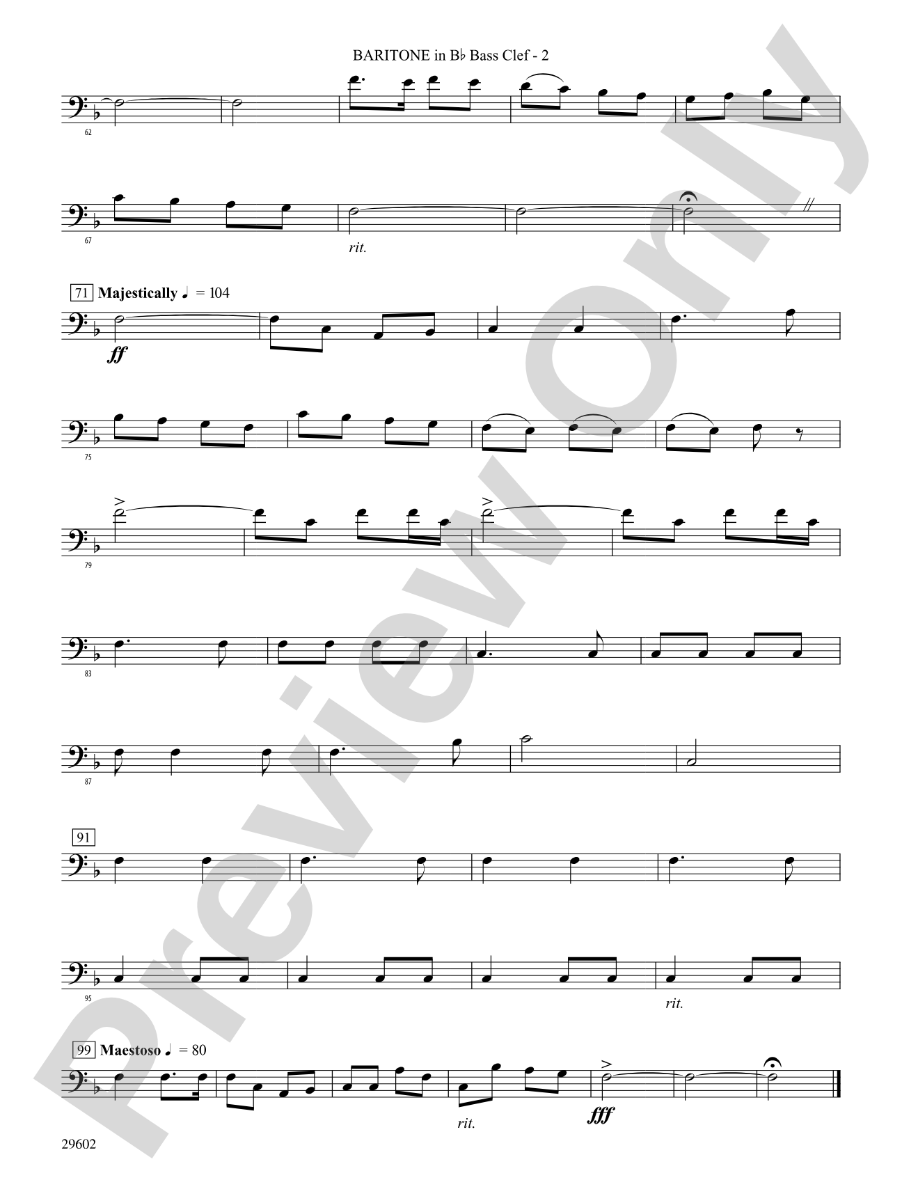 Joy to the World: (wp) B-flat Baritone B.C.
