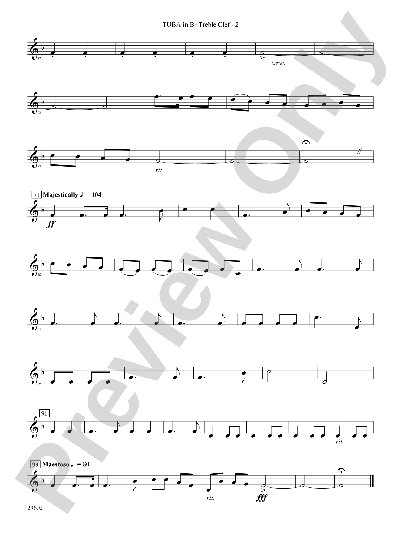 Joy to the World: (wp) B-flat Tuba T.C.