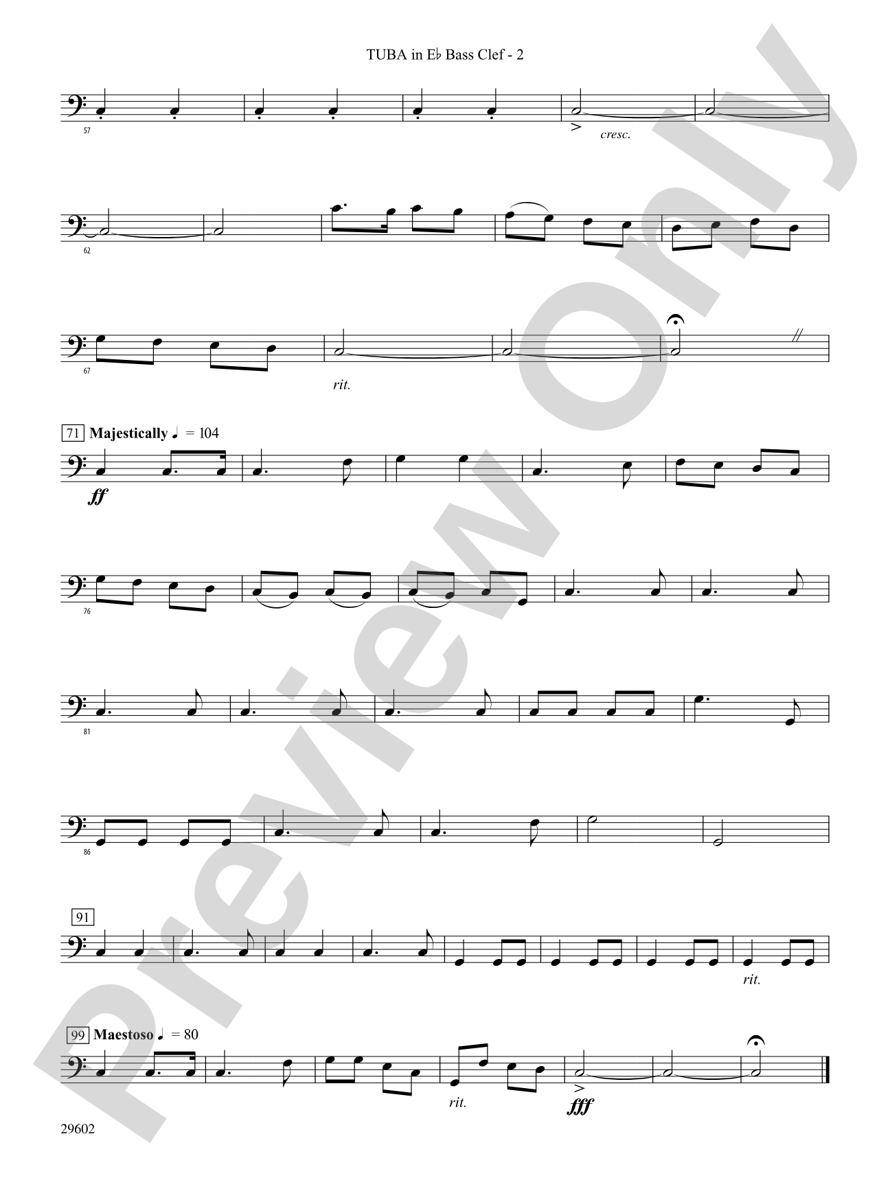 Joy to the World: (wp) E-flat Tuba B.C.
