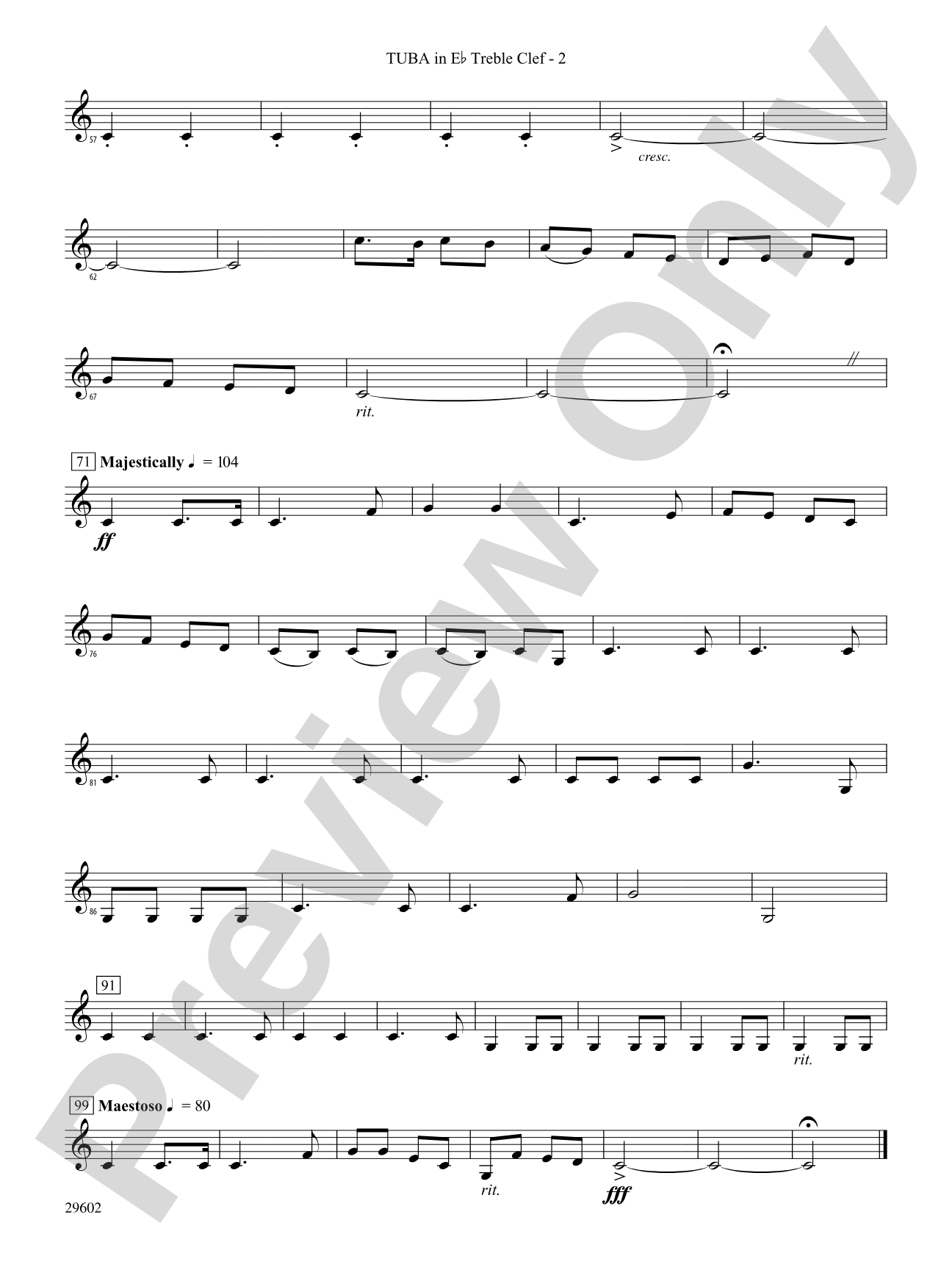 Joy to the World: (wp) E-flat Tuba T.C.