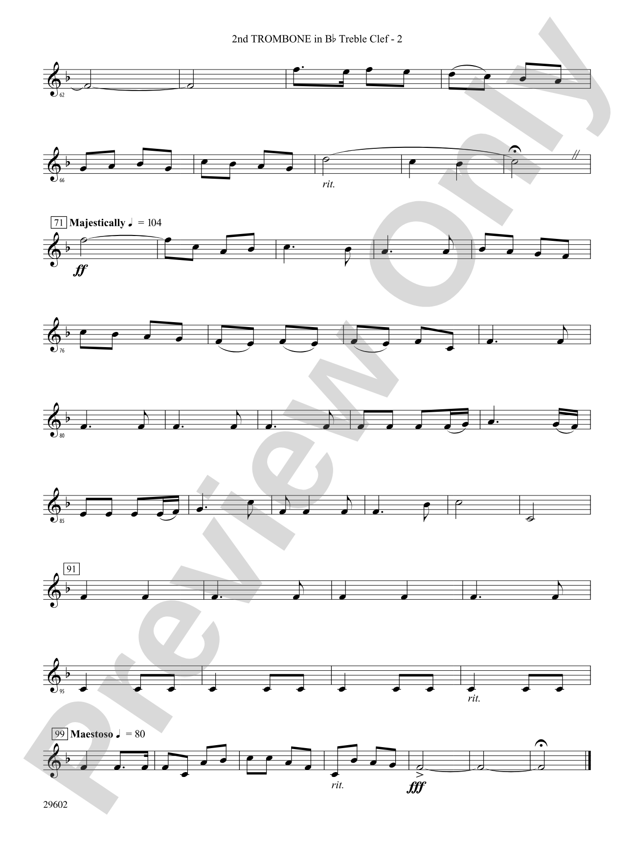 Joy to the World: (wp) 2nd B-flat Trombone T.C.