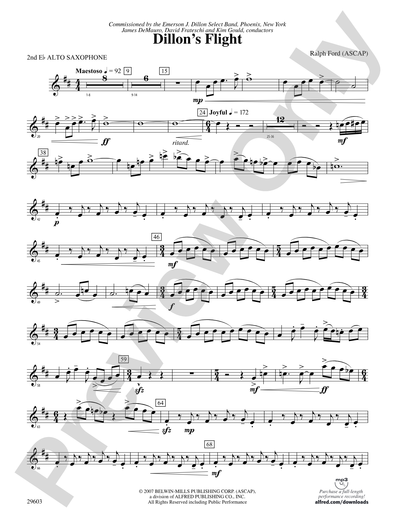 Dillon's Flight: 2nd E-flat Alto Saxophone