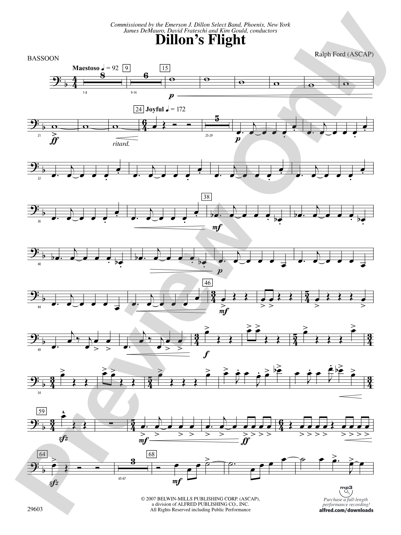 Dillon's Flight: Bassoon