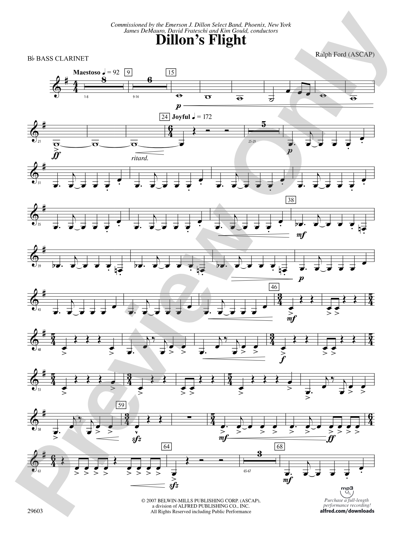 Dillon's Flight: B-flat Bass Clarinet