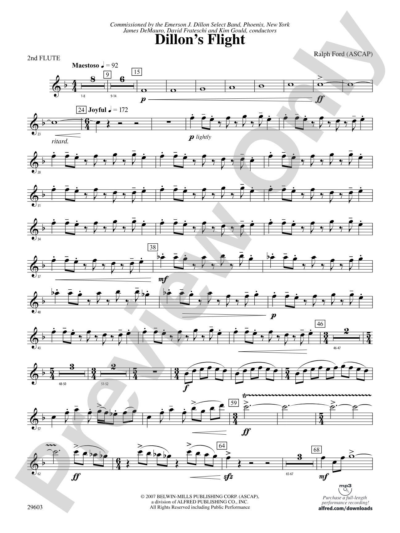 Dillon's Flight: 2nd Flute