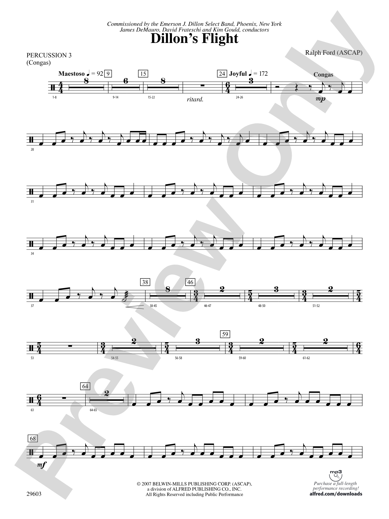 Dillon's Flight: 3rd Percussion